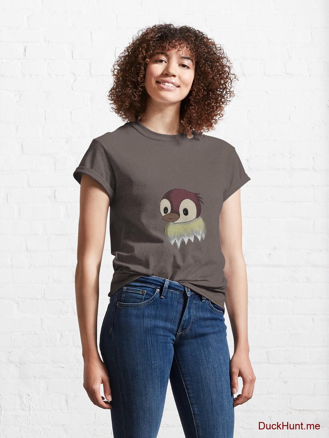 Ghost Duck (fogless) Dark Grey Classic T-Shirt (Front printed) alternative image 3