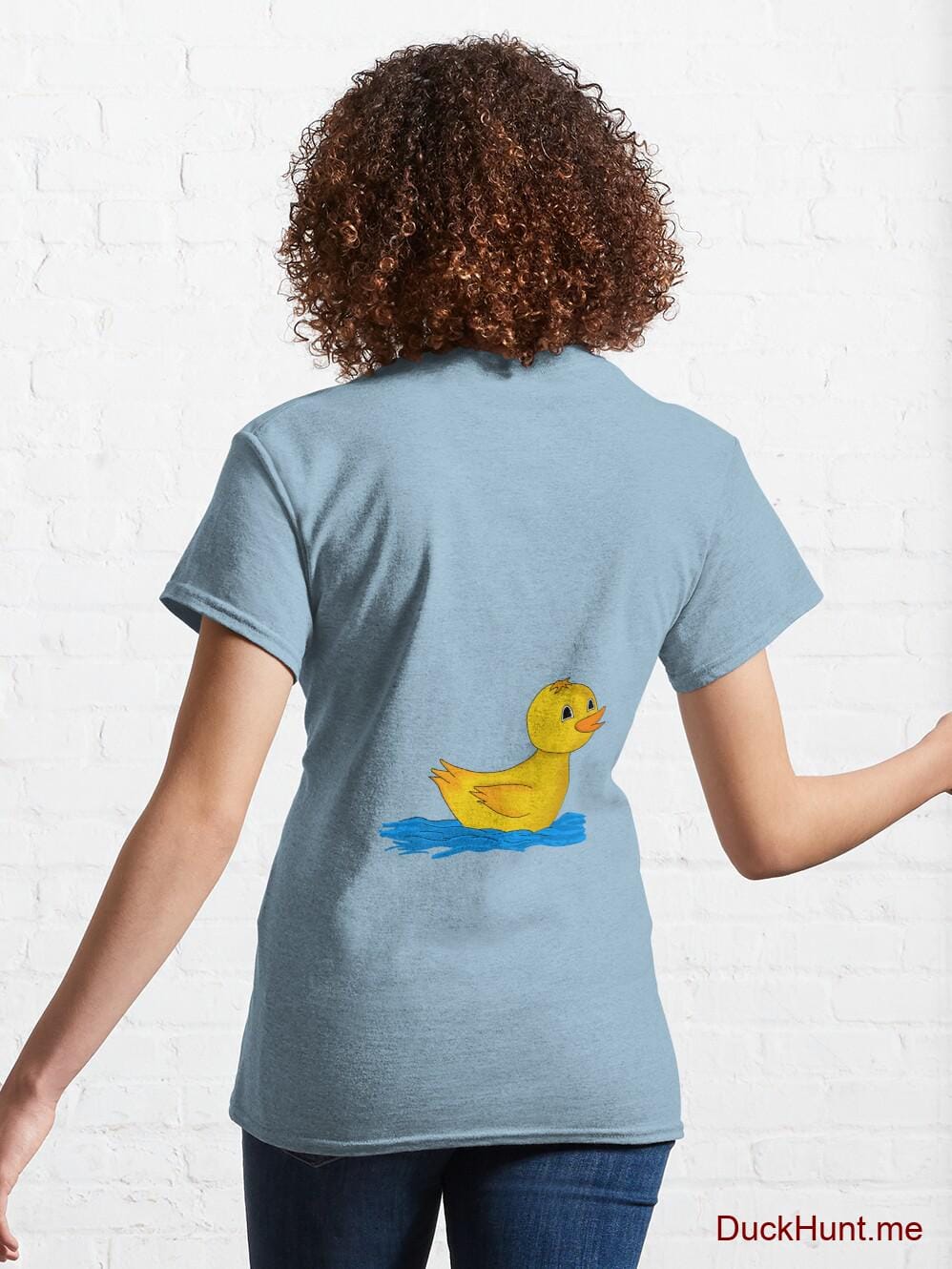 Plastic Duck Light Blue Classic T-Shirt (Back printed) alternative image 4