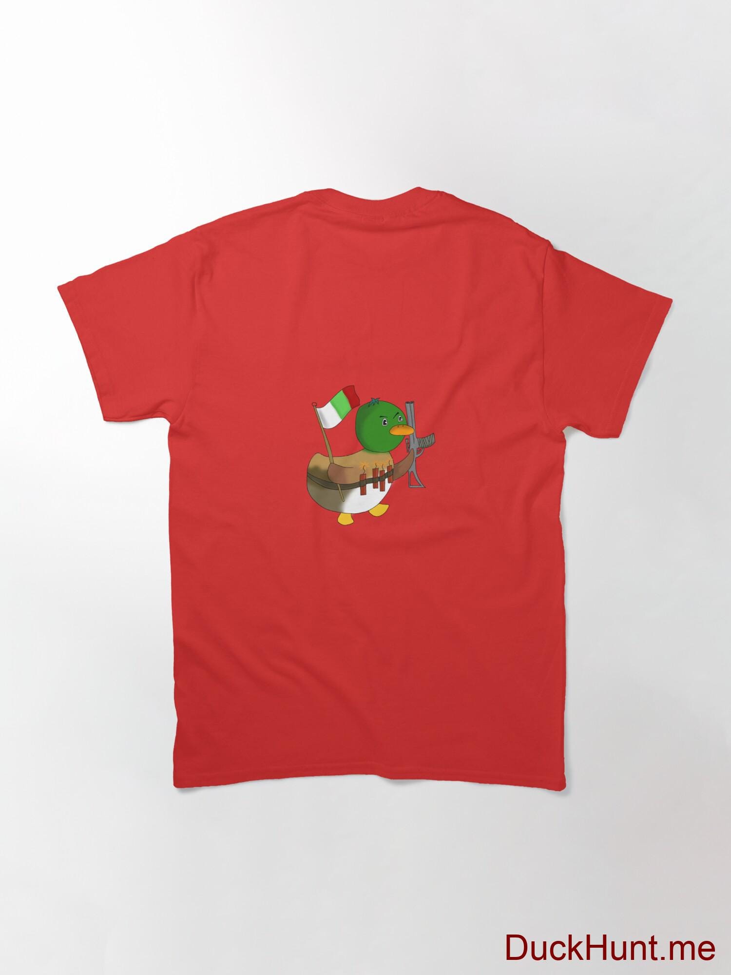 Kamikaze Duck Red Classic T-Shirt (Back printed) alternative image 1