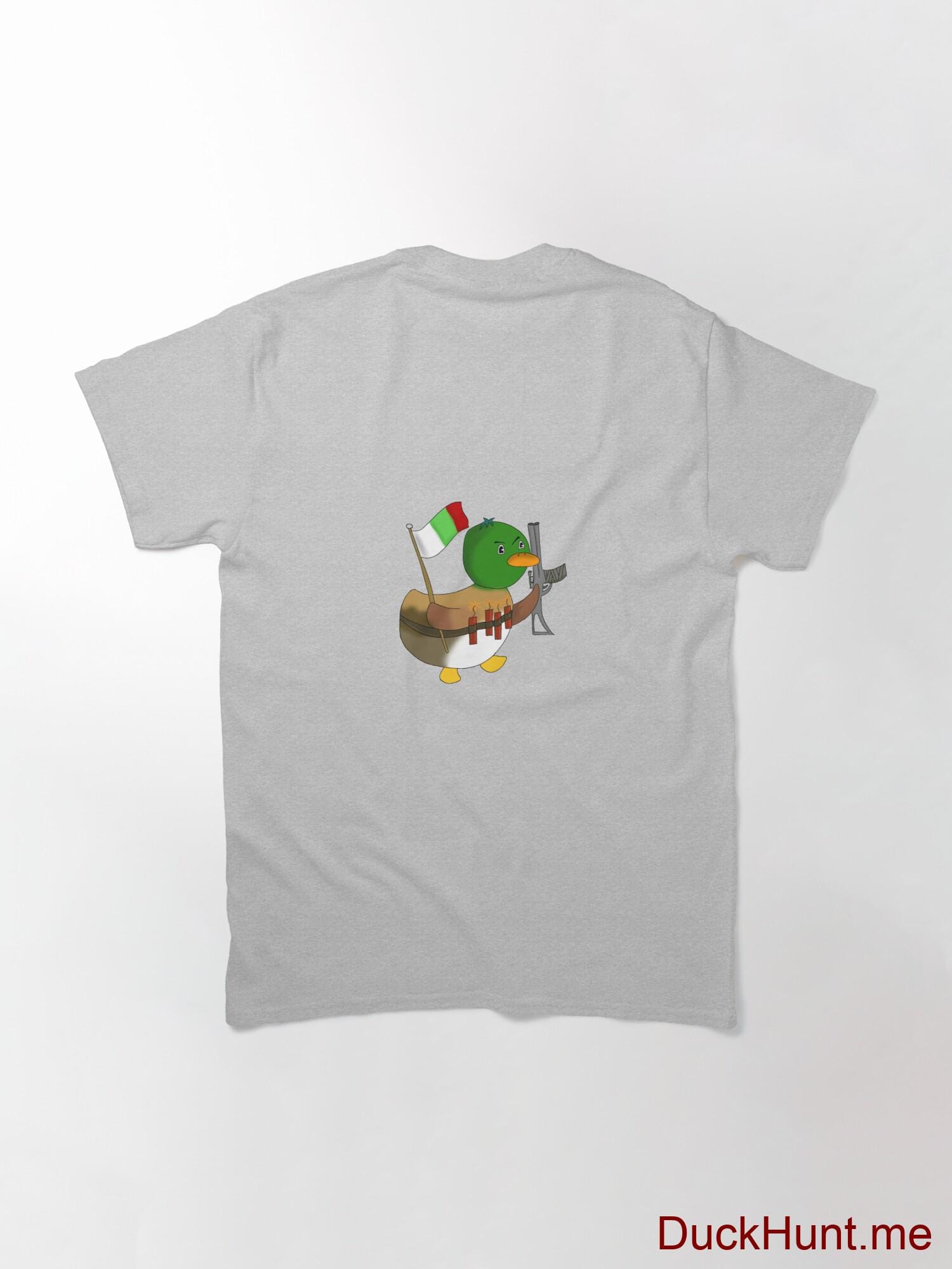 Kamikaze Duck Heather Grey Classic T-Shirt (Back printed) alternative image 1