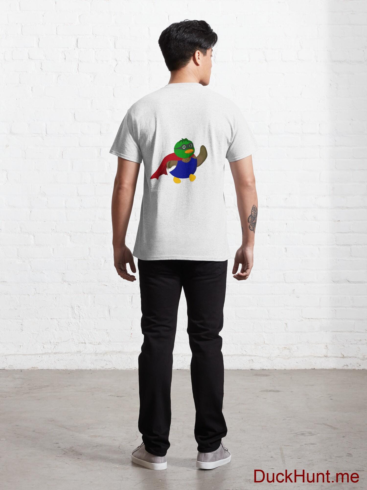 Alive Boss Duck White Classic T-Shirt (Back printed) alternative image 3