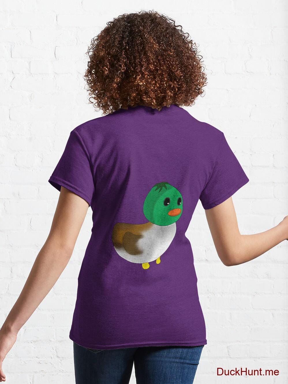Normal Duck Purple Classic T-Shirt (Back printed) alternative image 4