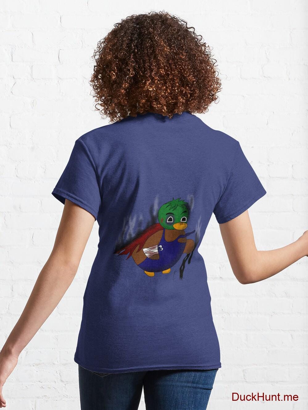 Dead Boss Duck (smoky) Blue Classic T-Shirt (Back printed) alternative image 4