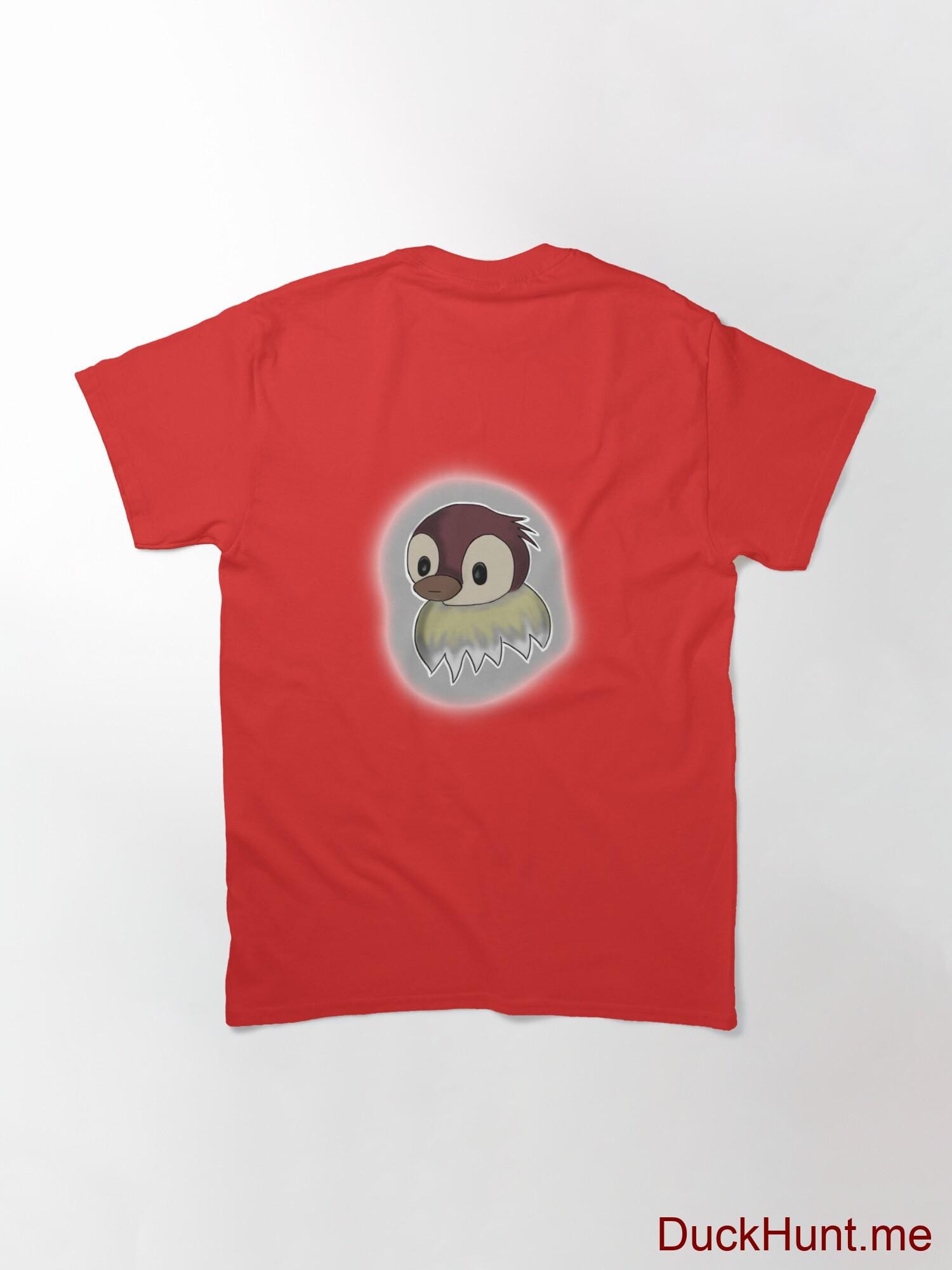 Ghost Duck (foggy) Red Classic T-Shirt (Back printed) alternative image 1