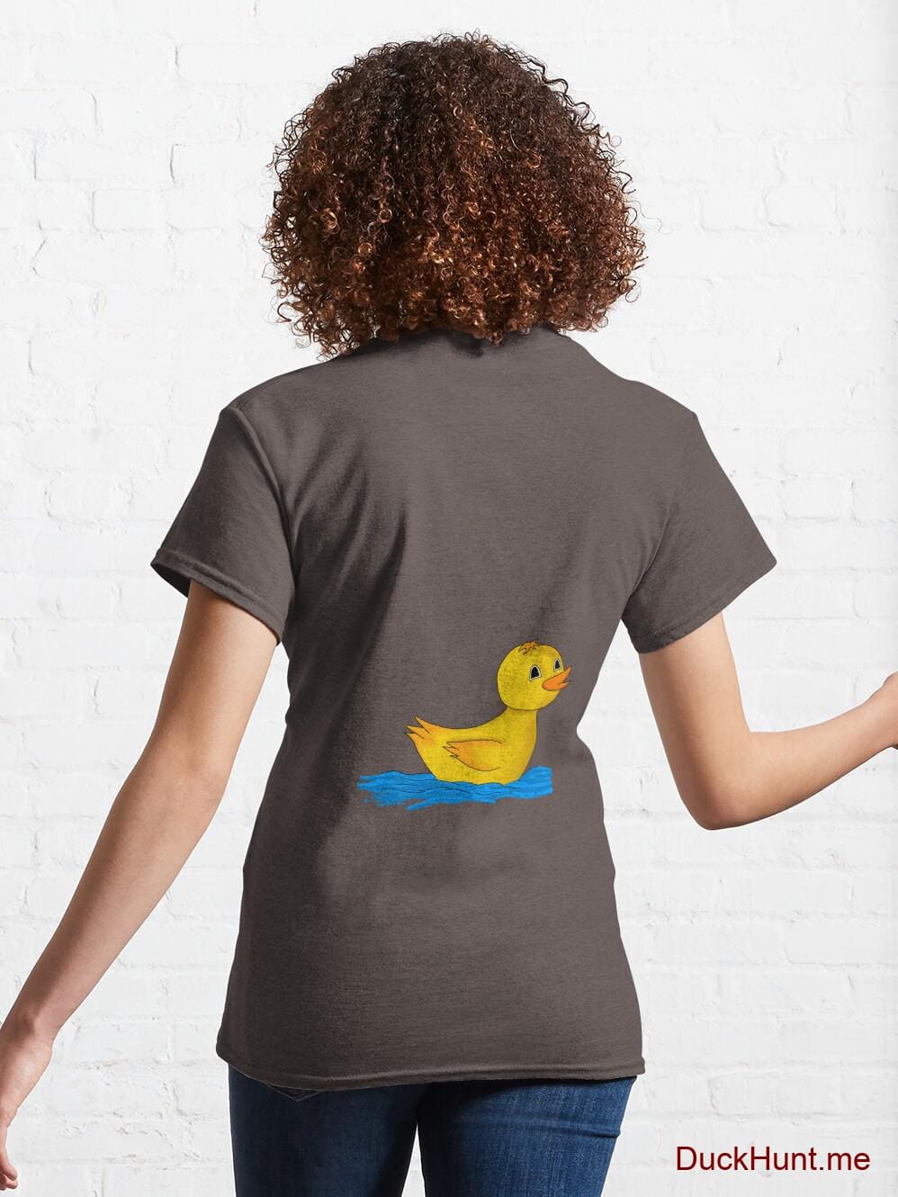 Plastic Duck Dark Grey Classic T-Shirt (Back printed) alternative image 4