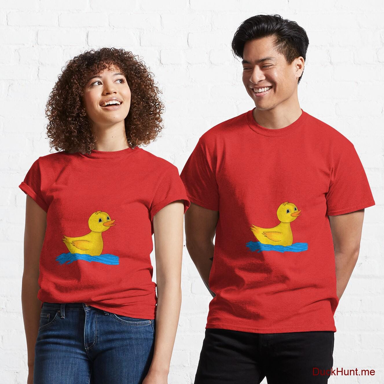Plastic Duck Red Classic T-Shirt (Front printed)