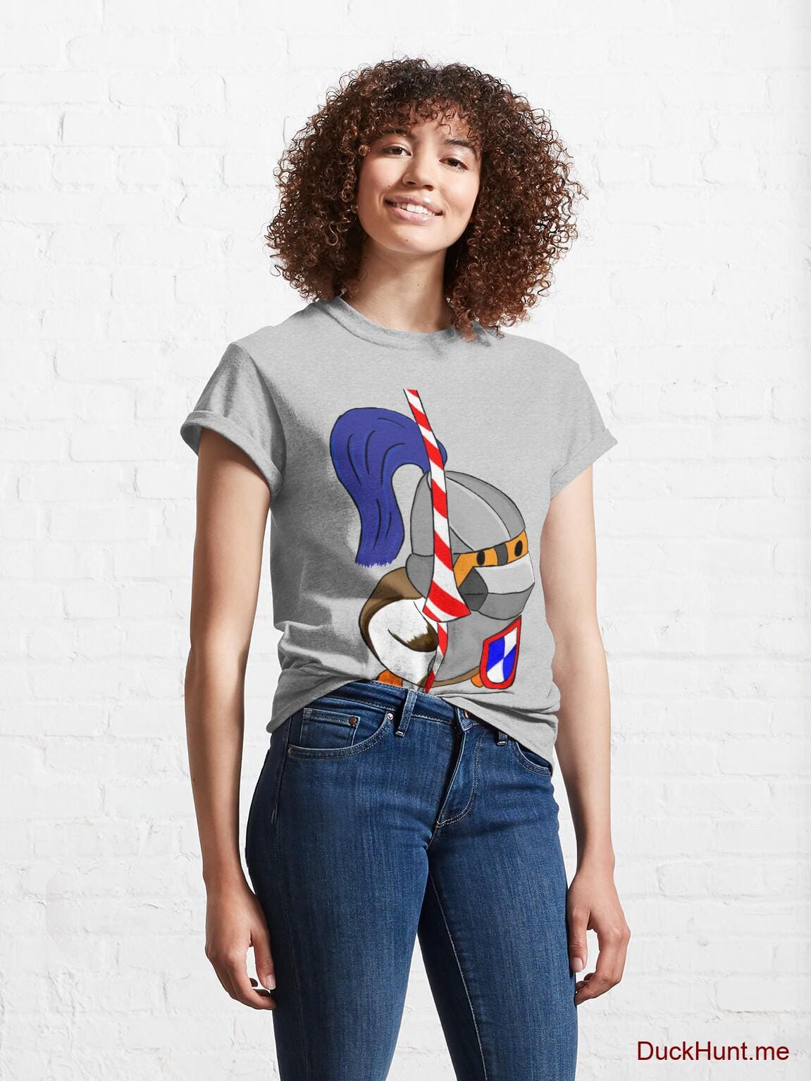 Armored Duck Heather Grey Classic T-Shirt (Front printed) alternative image 3