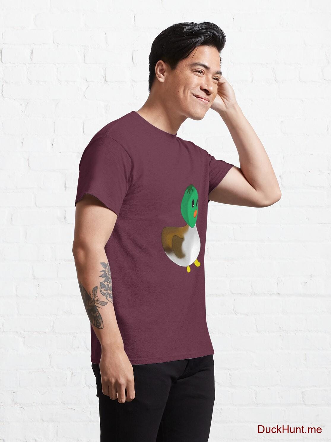 Normal Duck Dark Red Classic T-Shirt (Front printed) alternative image 4