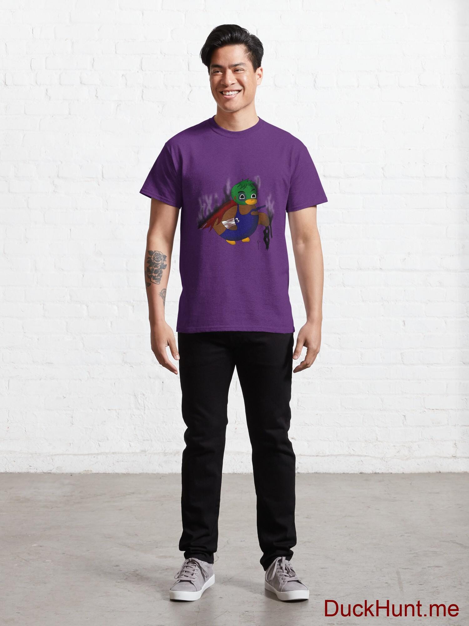 Dead Boss Duck (smoky) Purple Classic T-Shirt (Front printed) alternative image 6
