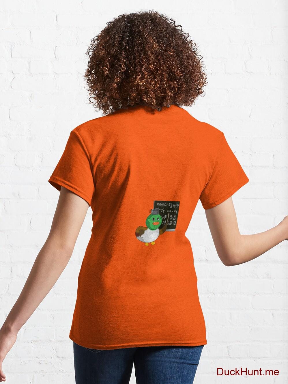 Prof Duck Orange Classic T-Shirt (Back printed) alternative image 4