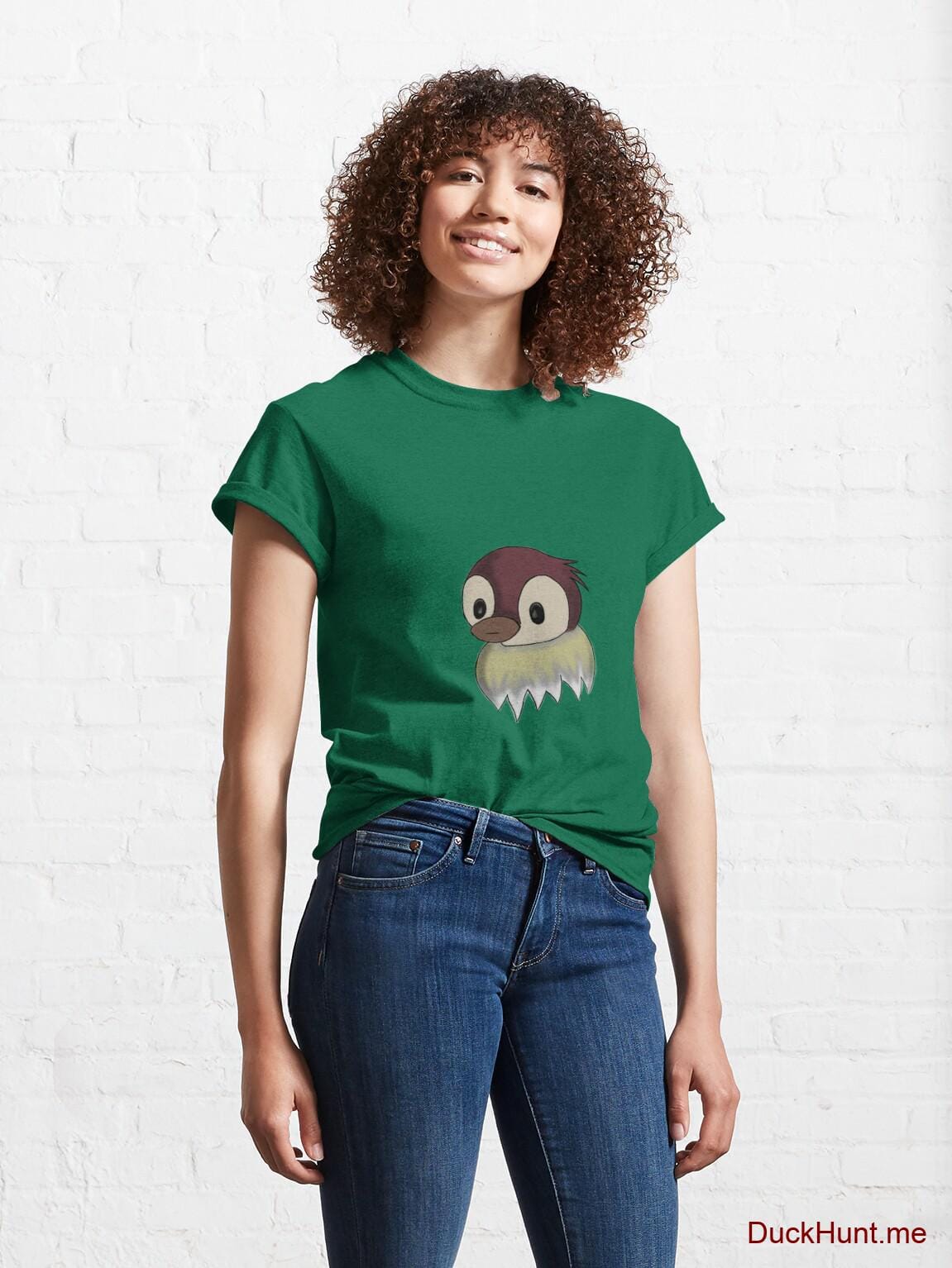 Ghost Duck (fogless) Green Classic T-Shirt (Front printed) alternative image 3