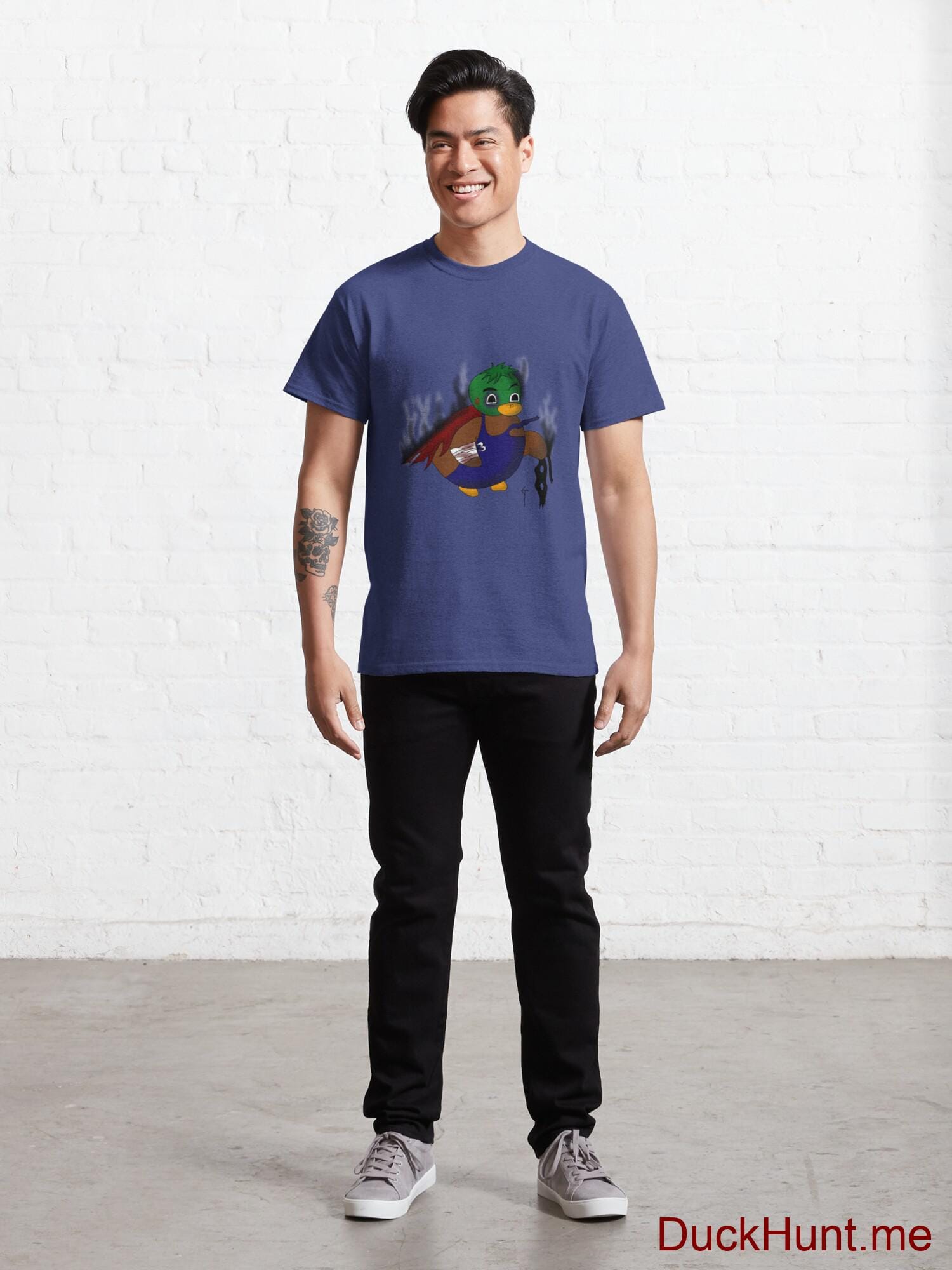 Dead Boss Duck (smoky) Blue Classic T-Shirt (Front printed) alternative image 6