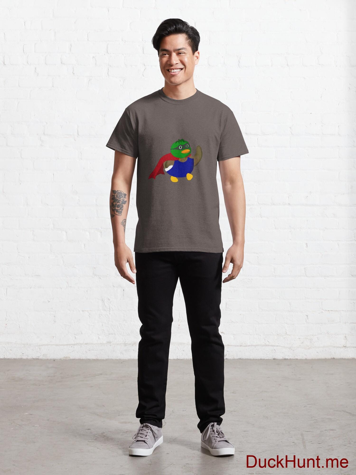 Alive Boss Duck Dark Grey Classic T-Shirt (Front printed) alternative image 6