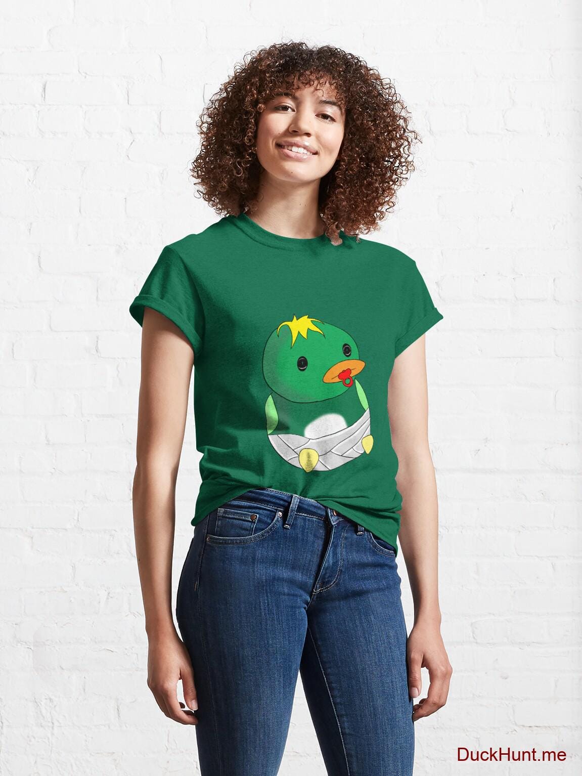 Baby duck Green Classic T-Shirt (Front printed) alternative image 3