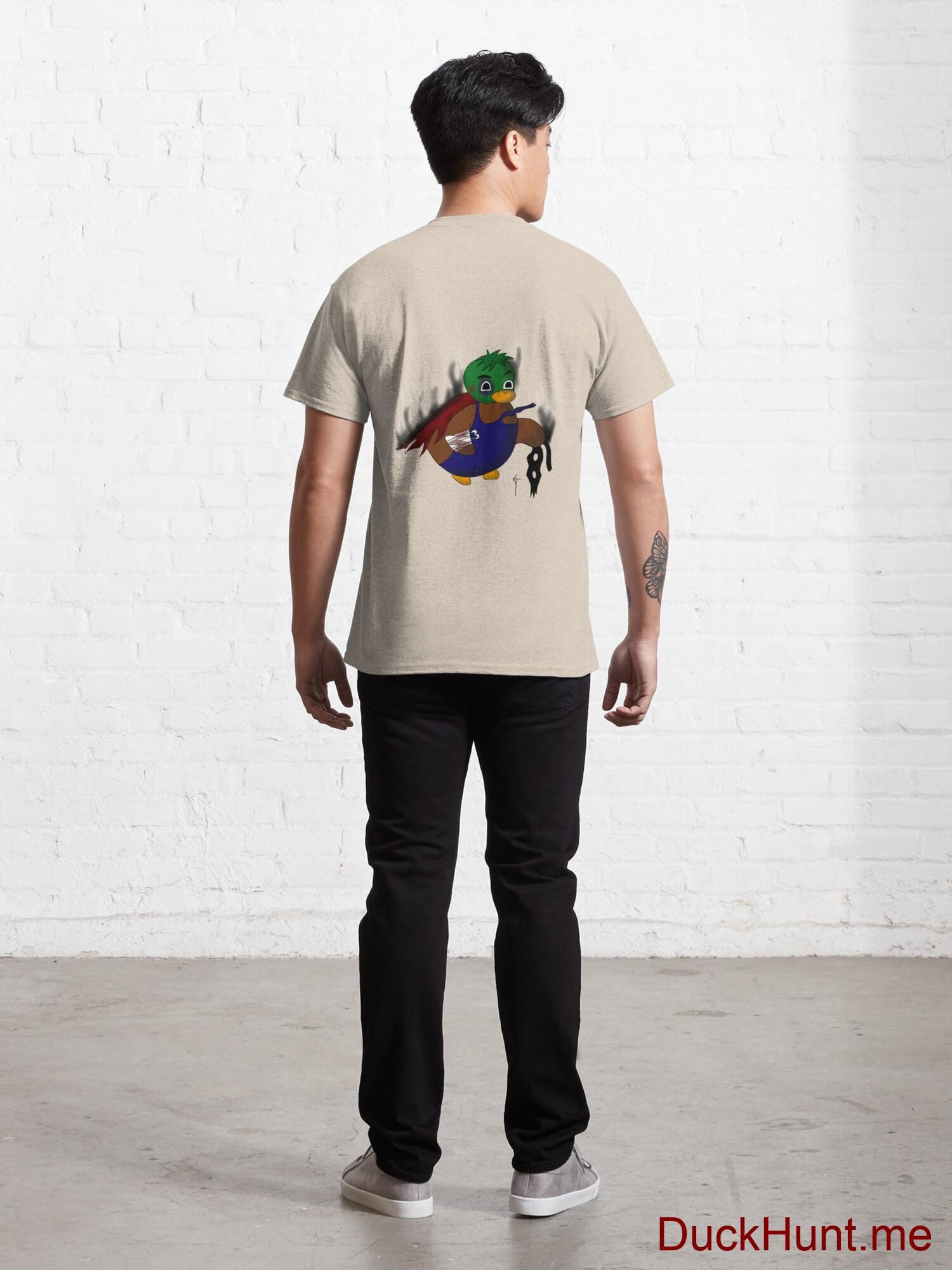 Dead Boss Duck (smoky) Creme Classic T-Shirt (Back printed) alternative image 3