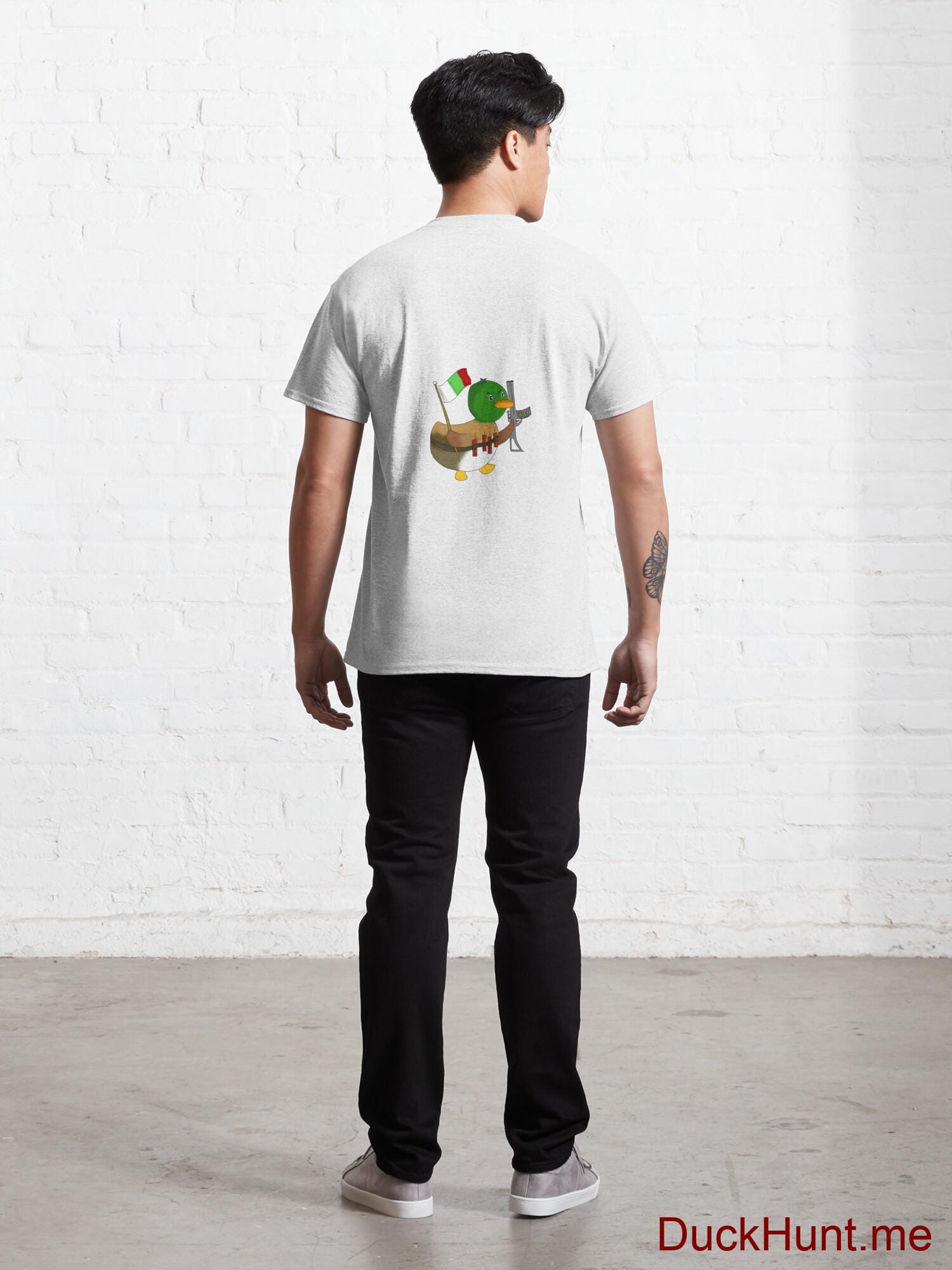 Kamikaze Duck White Classic T-Shirt (Back printed) alternative image 3