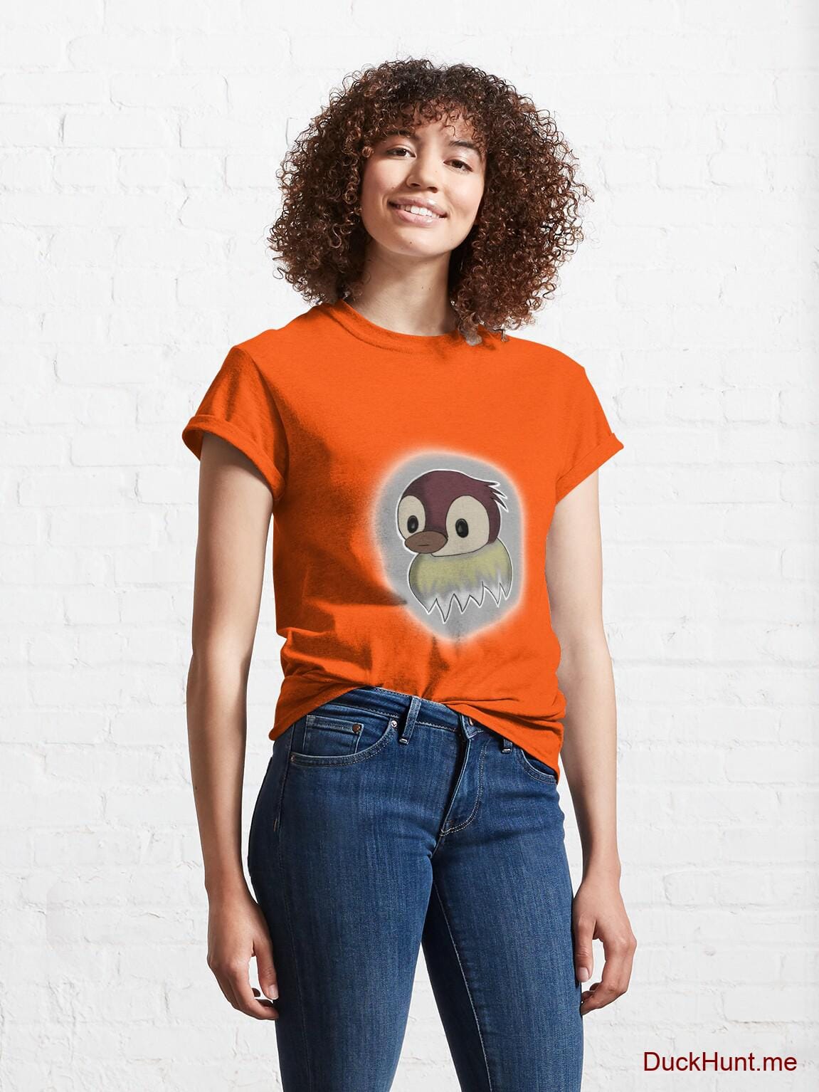 Ghost Duck (foggy) Orange Classic T-Shirt (Front printed) alternative image 3