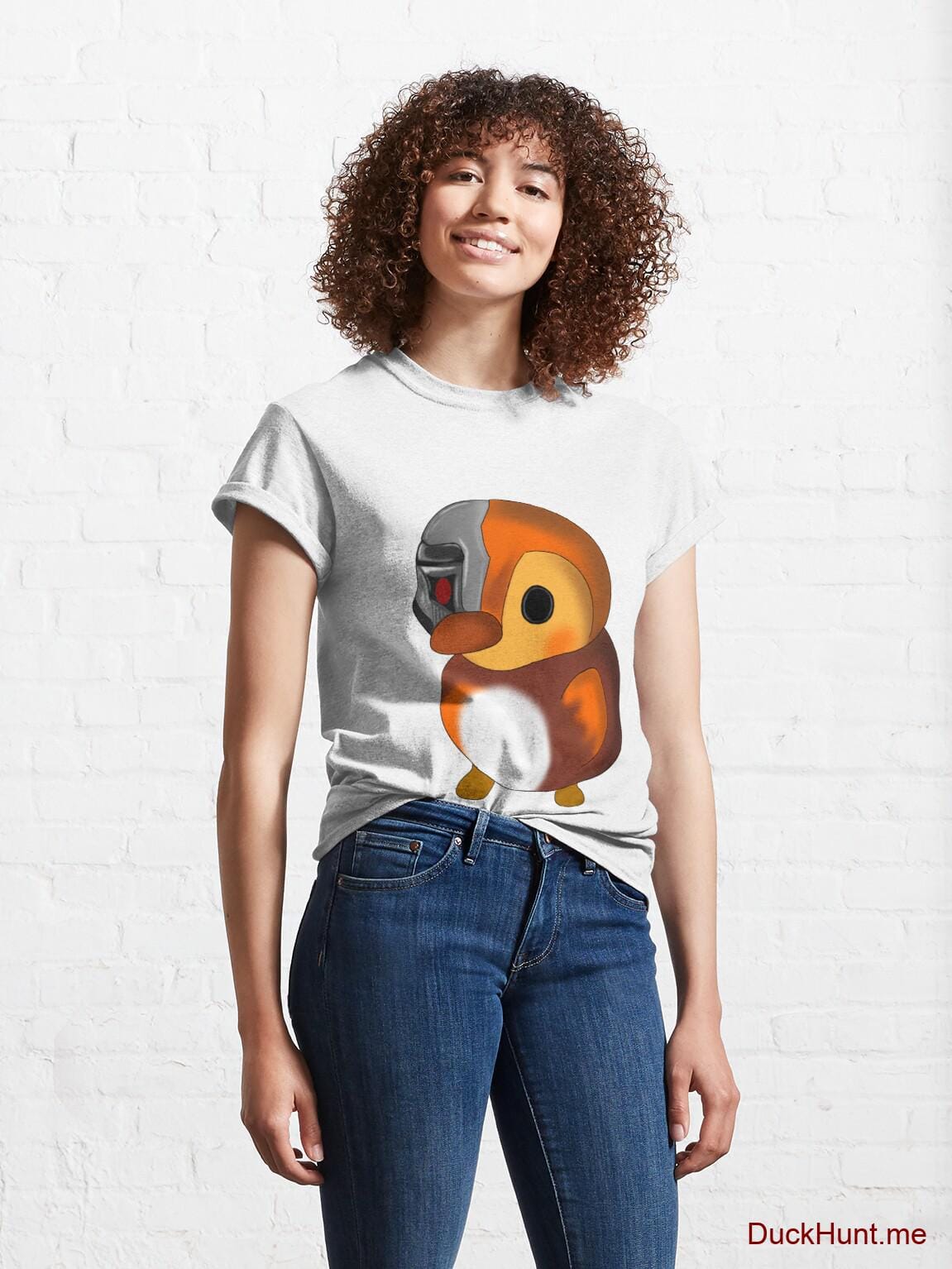 Mechanical Duck White Classic T-Shirt (Front printed) alternative image 3