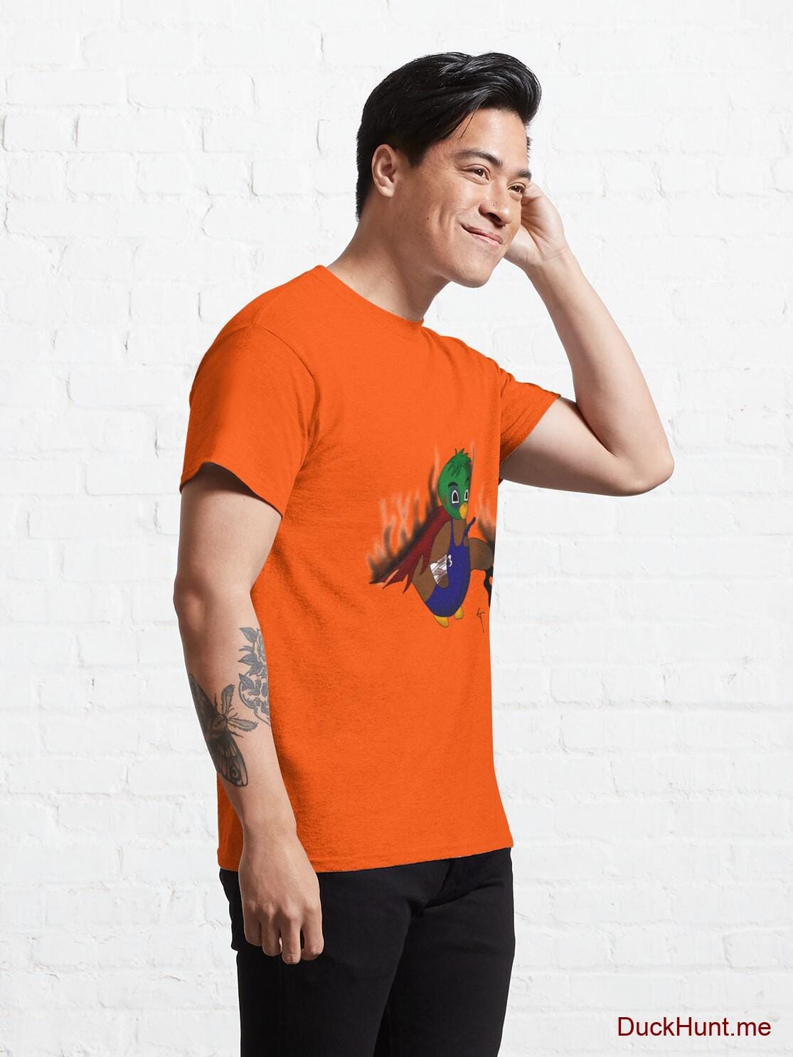 Dead Boss Duck (smoky) Orange Classic T-Shirt (Front printed) alternative image 4