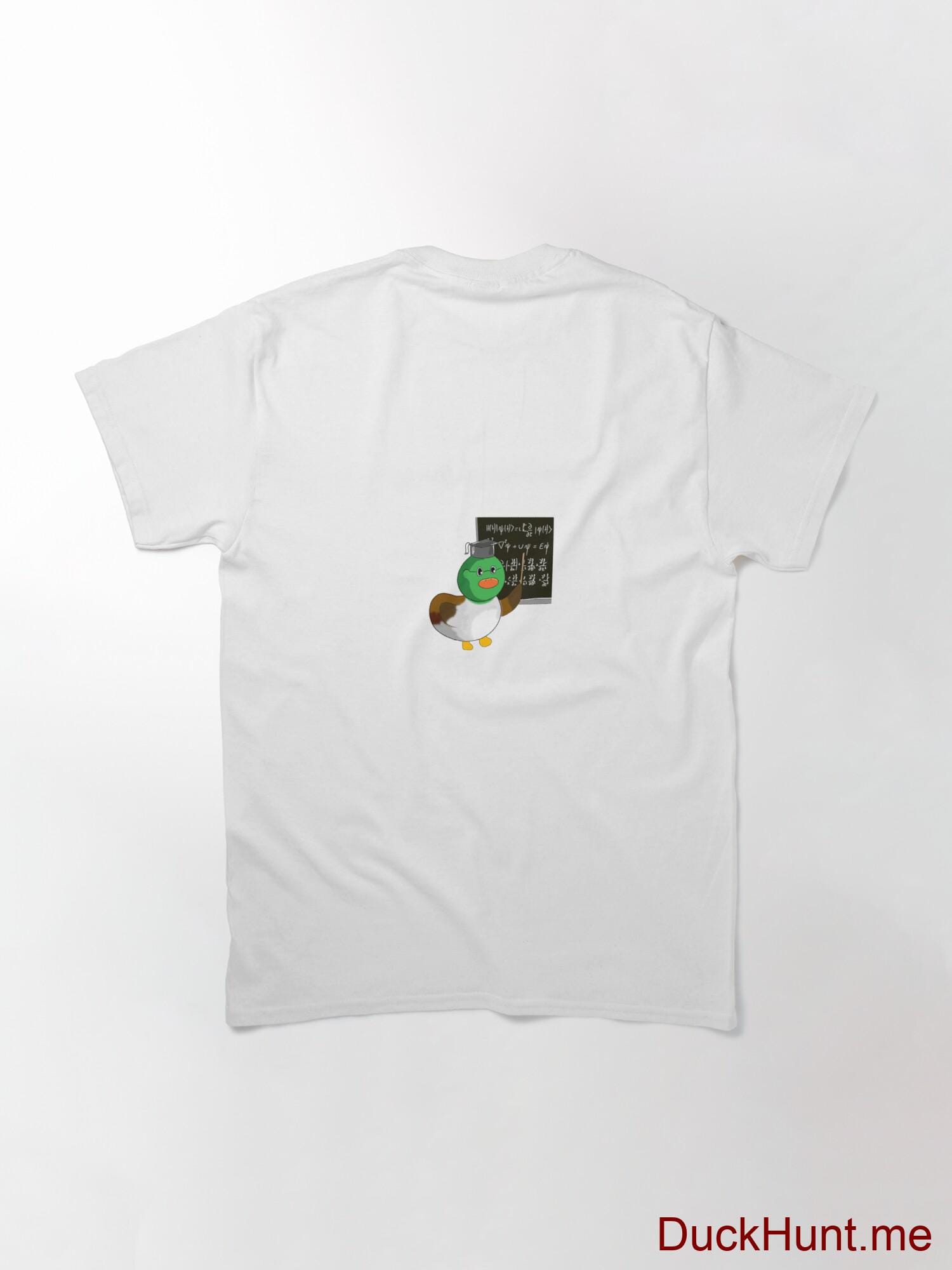 Prof Duck White Classic T-Shirt (Back printed) alternative image 1
