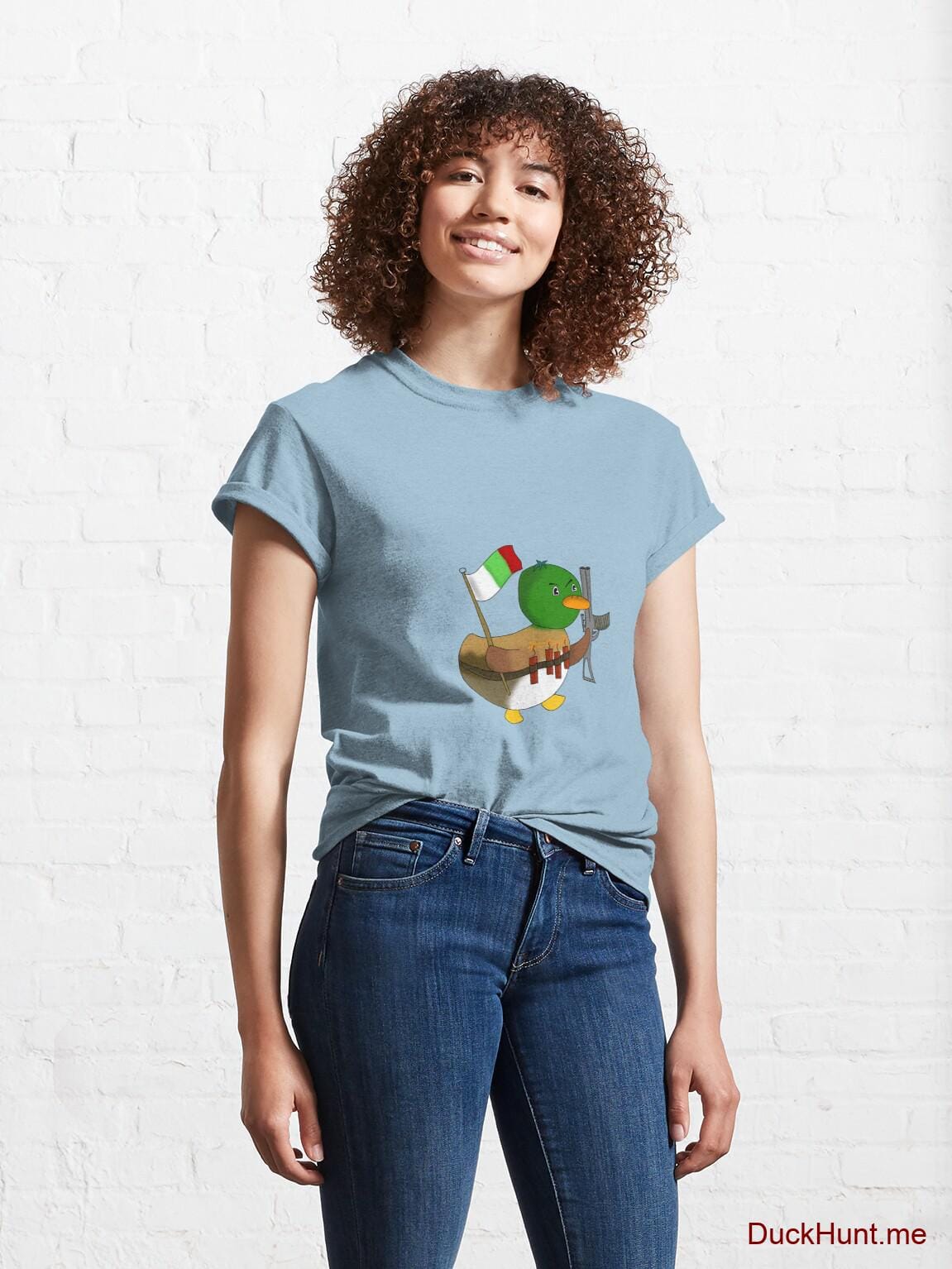 Kamikaze Duck Light Blue Classic T-Shirt (Front printed) alternative image 3