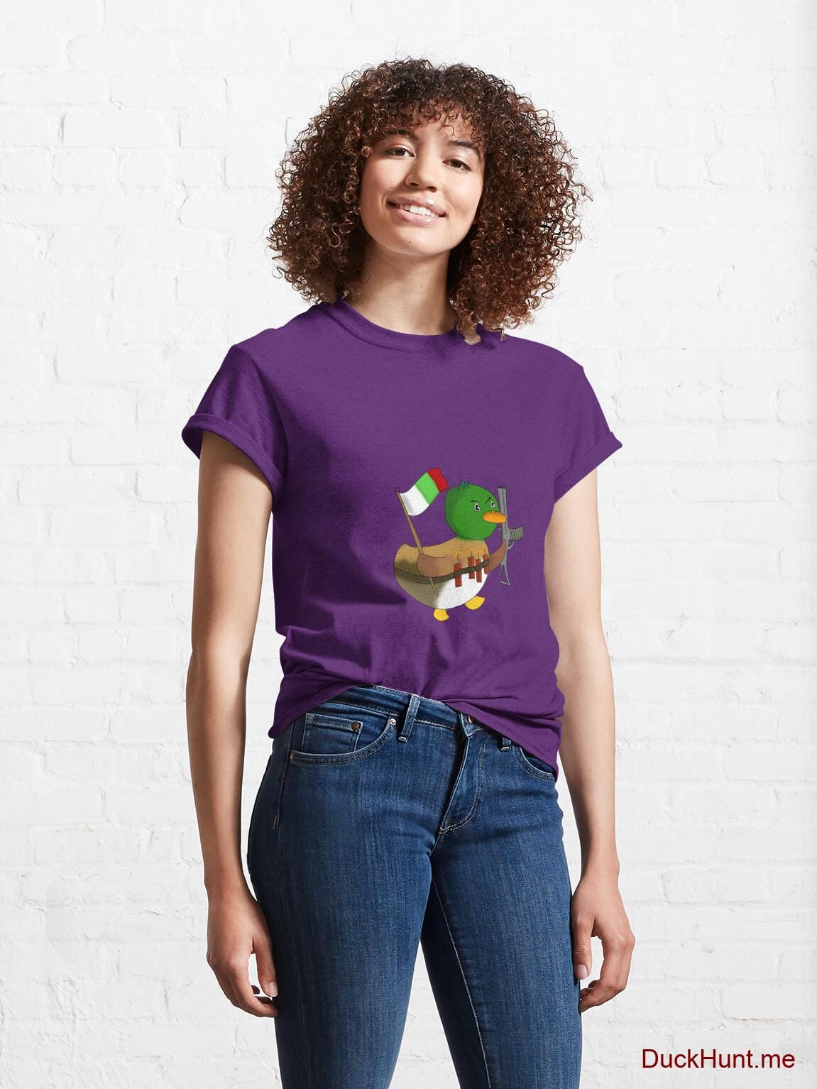 Kamikaze Duck Purple Classic T-Shirt (Front printed) alternative image 3