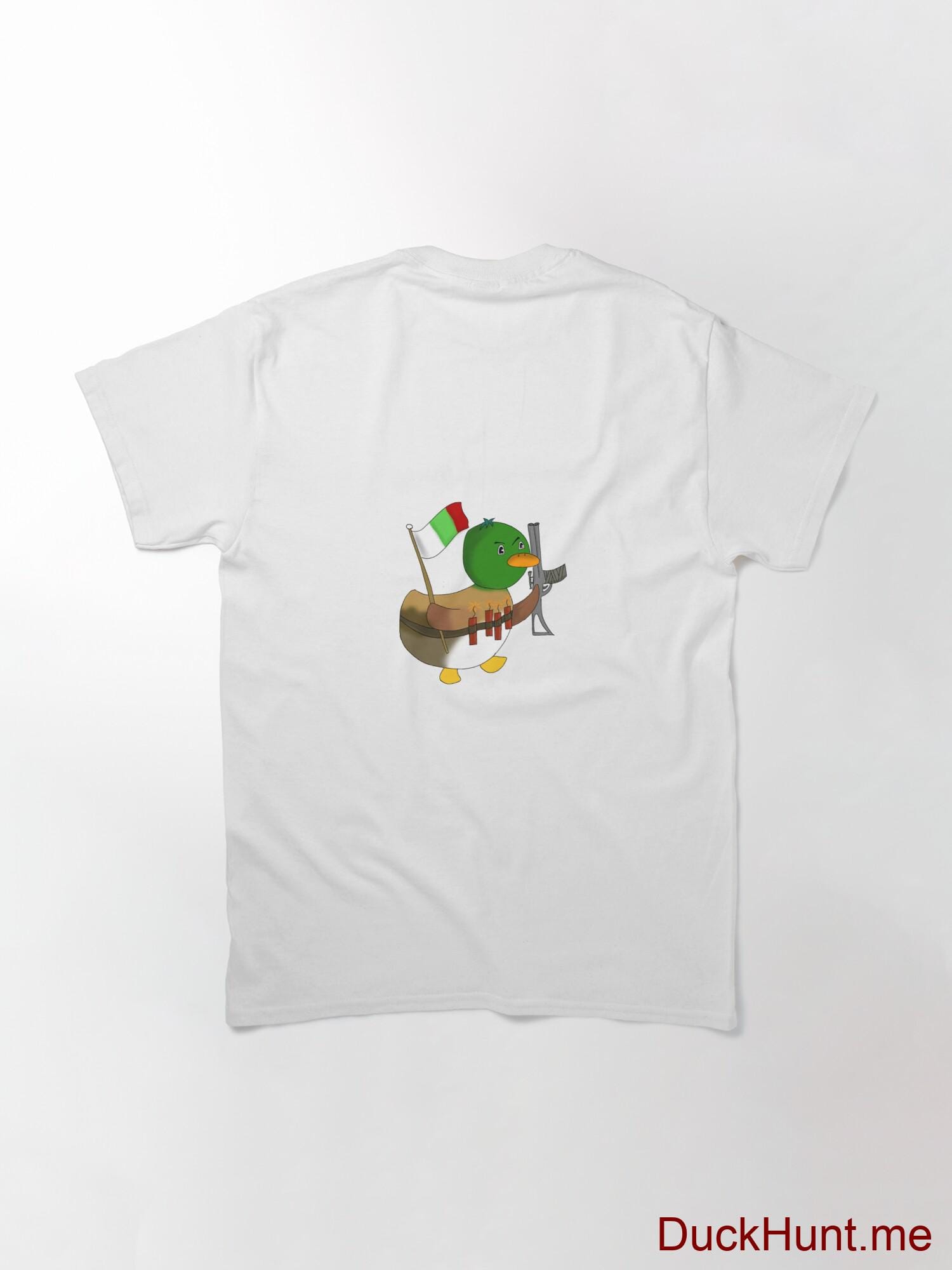 Kamikaze Duck White Classic T-Shirt (Back printed) alternative image 1