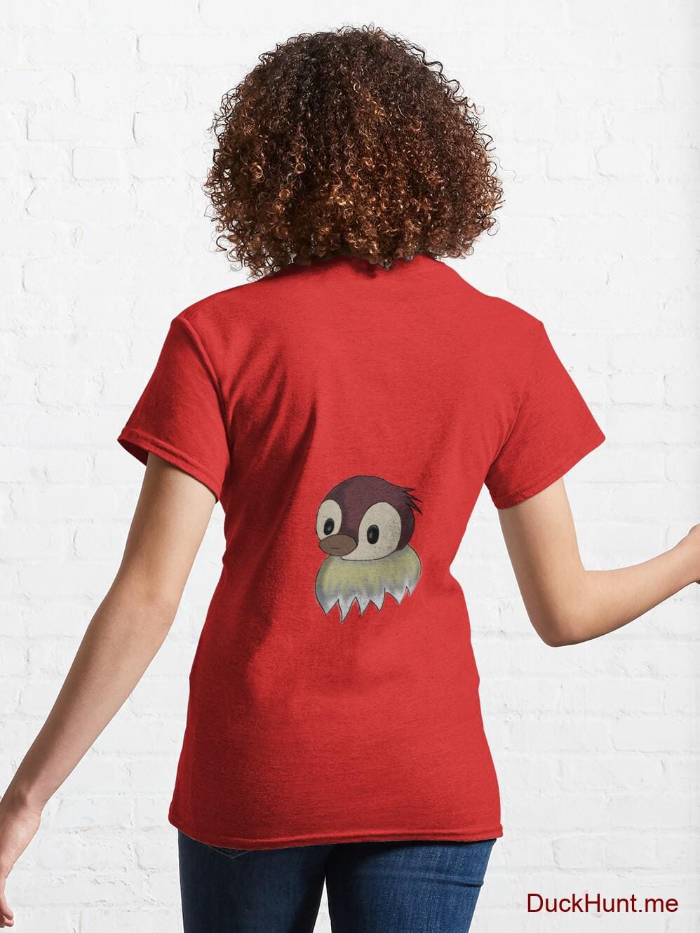 Ghost Duck (fogless) Red Classic T-Shirt (Back printed) alternative image 4