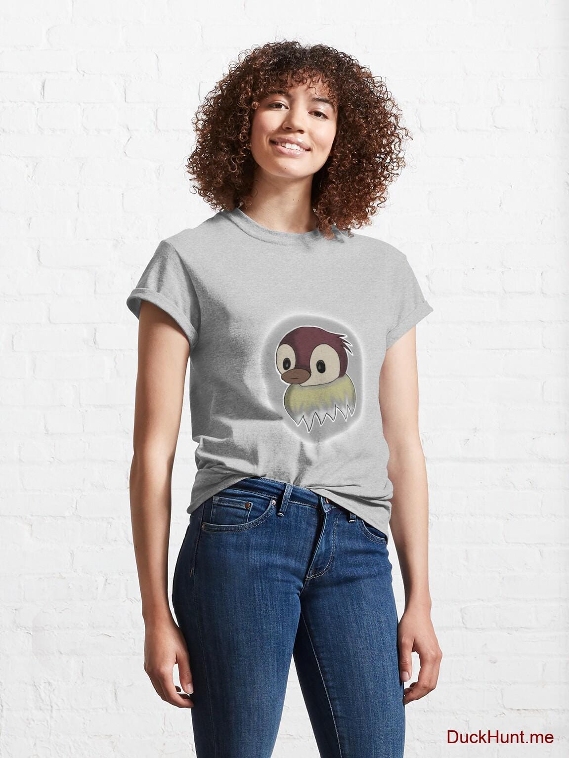 Ghost Duck (foggy) Heather Grey Classic T-Shirt (Front printed) alternative image 3