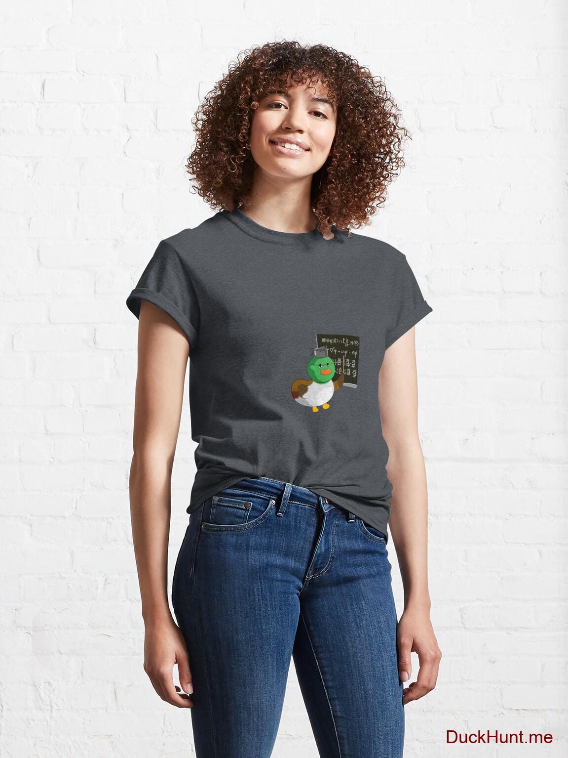 Prof Duck Denim Heather Classic T-Shirt (Front printed) alternative image 3