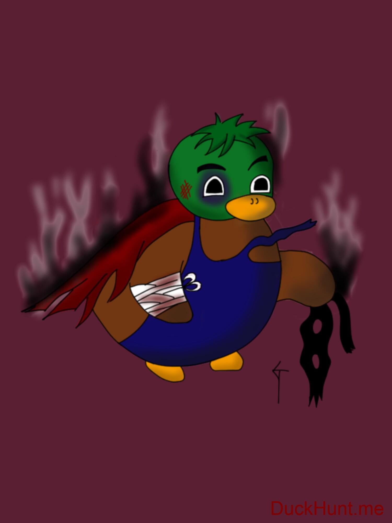 Dead Boss Duck (smoky) Dark Red Classic T-Shirt (Back printed) alternative image 2