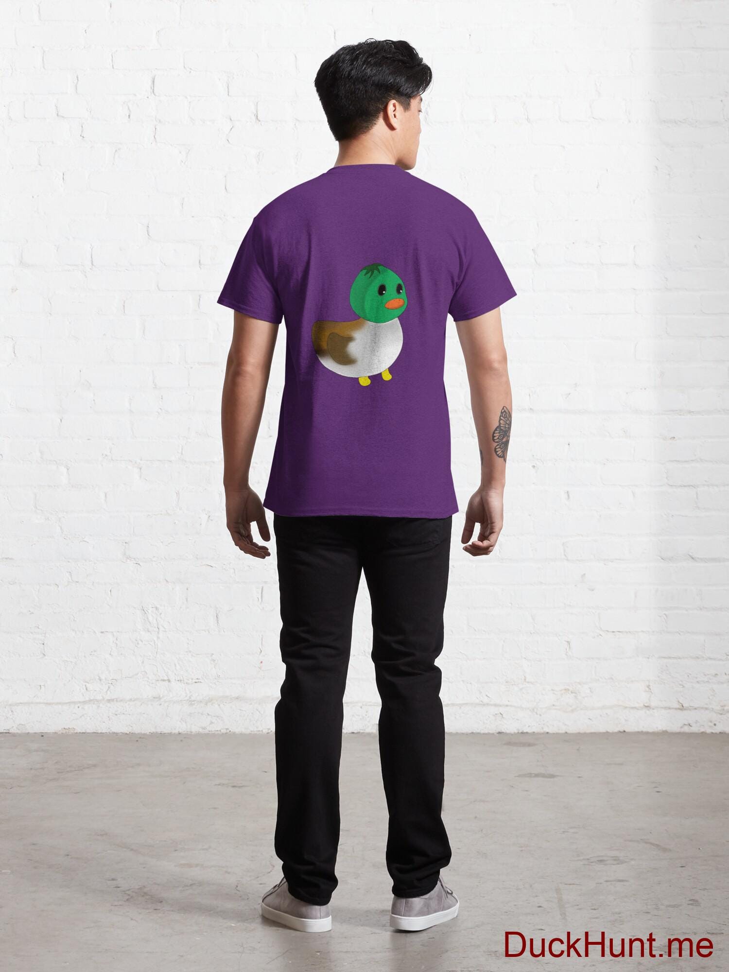 Normal Duck Purple Classic T-Shirt (Back printed) alternative image 3