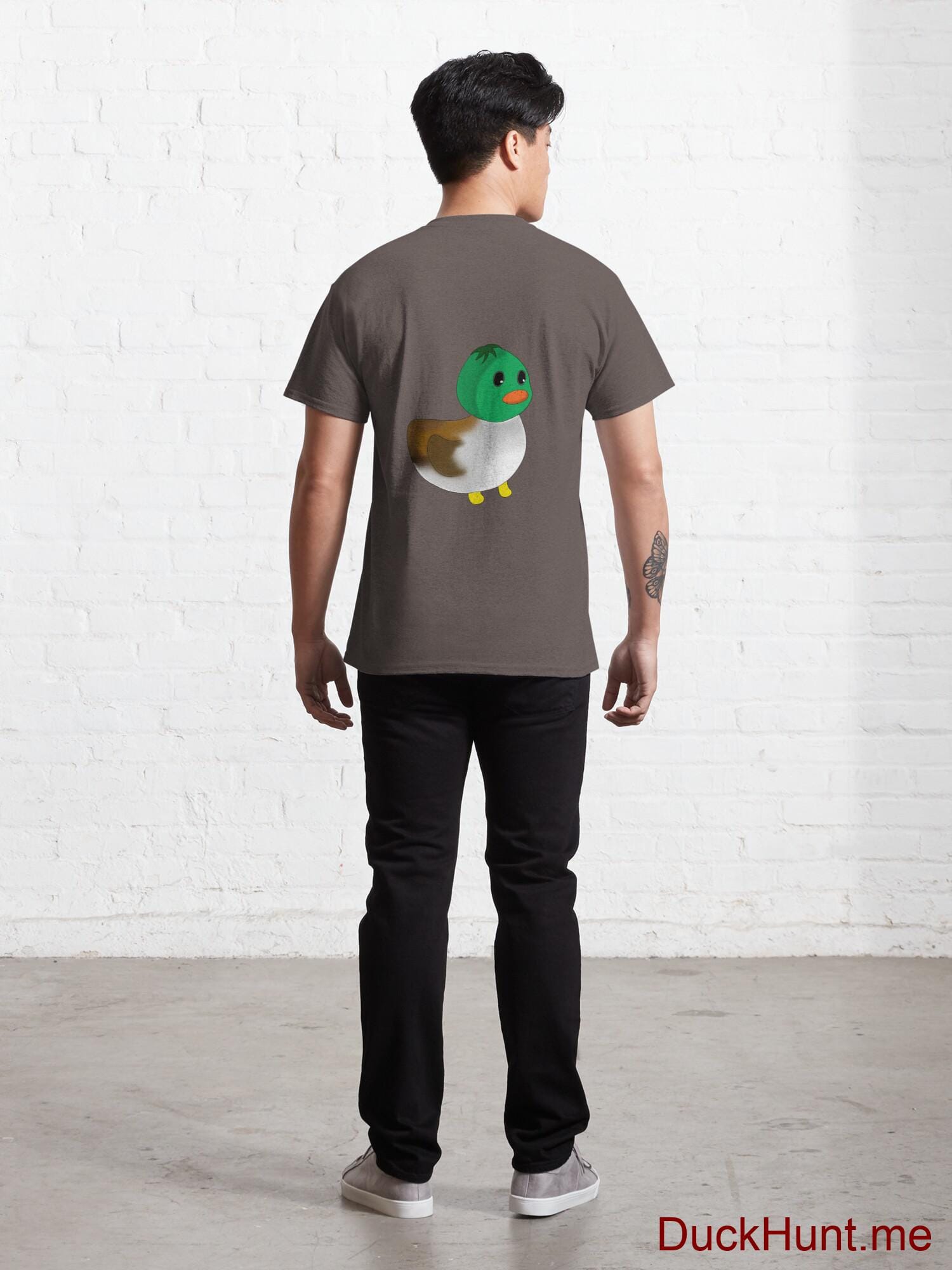 Normal Duck Dark Grey Classic T-Shirt (Back printed) alternative image 3