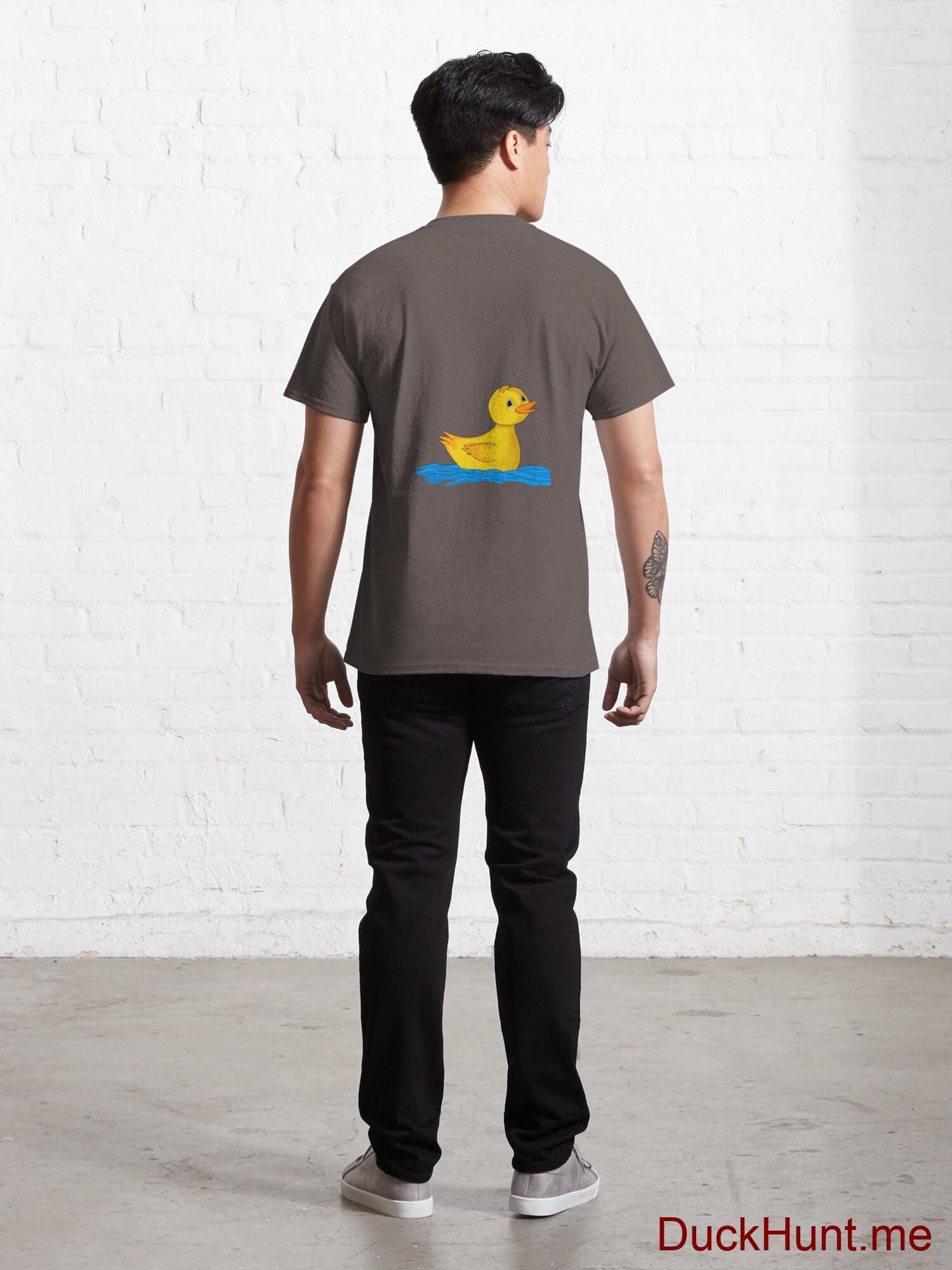 Plastic Duck Dark Grey Classic T-Shirt (Back printed) alternative image 3