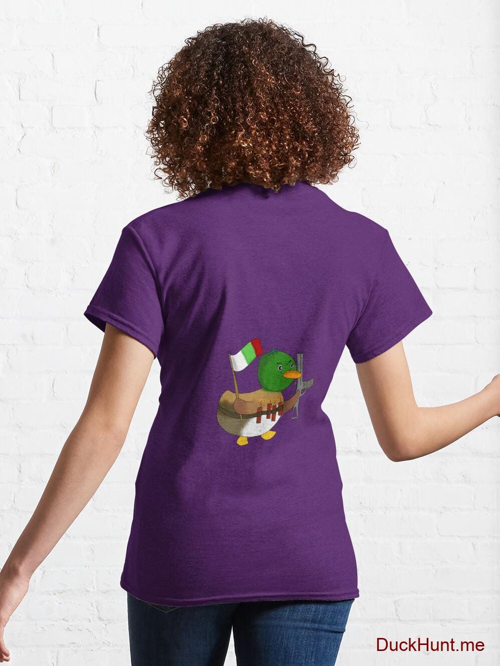 Kamikaze Duck Purple Classic T-Shirt (Back printed) alternative image 4