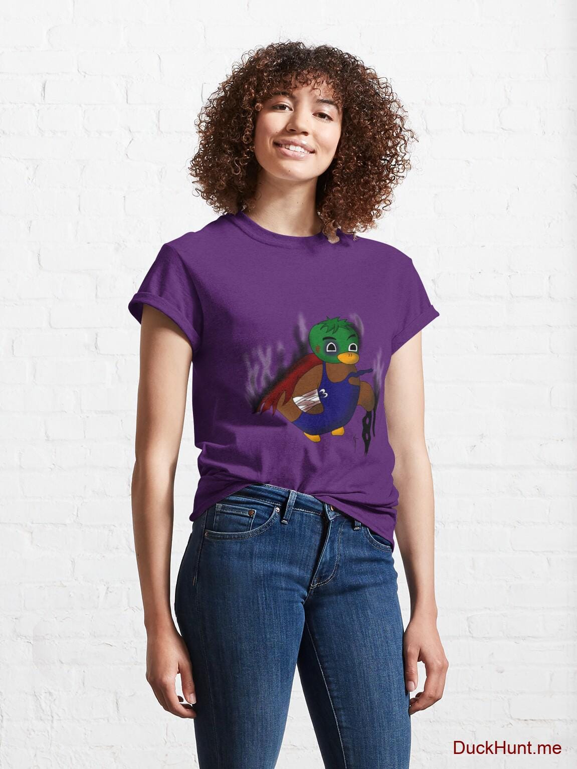 Dead Boss Duck (smoky) Purple Classic T-Shirt (Front printed) alternative image 3