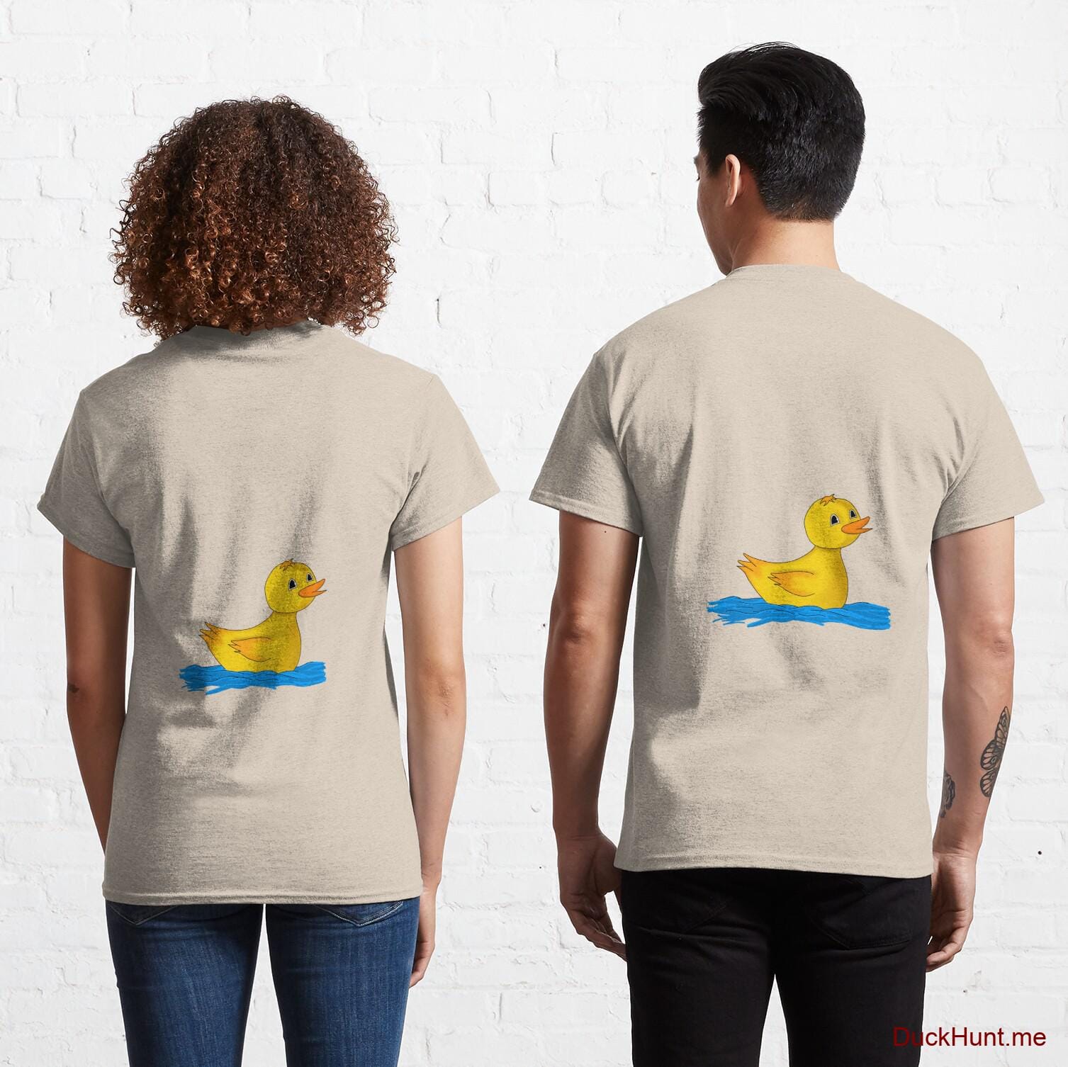 Plastic Duck Creme Classic T-Shirt (Back printed)