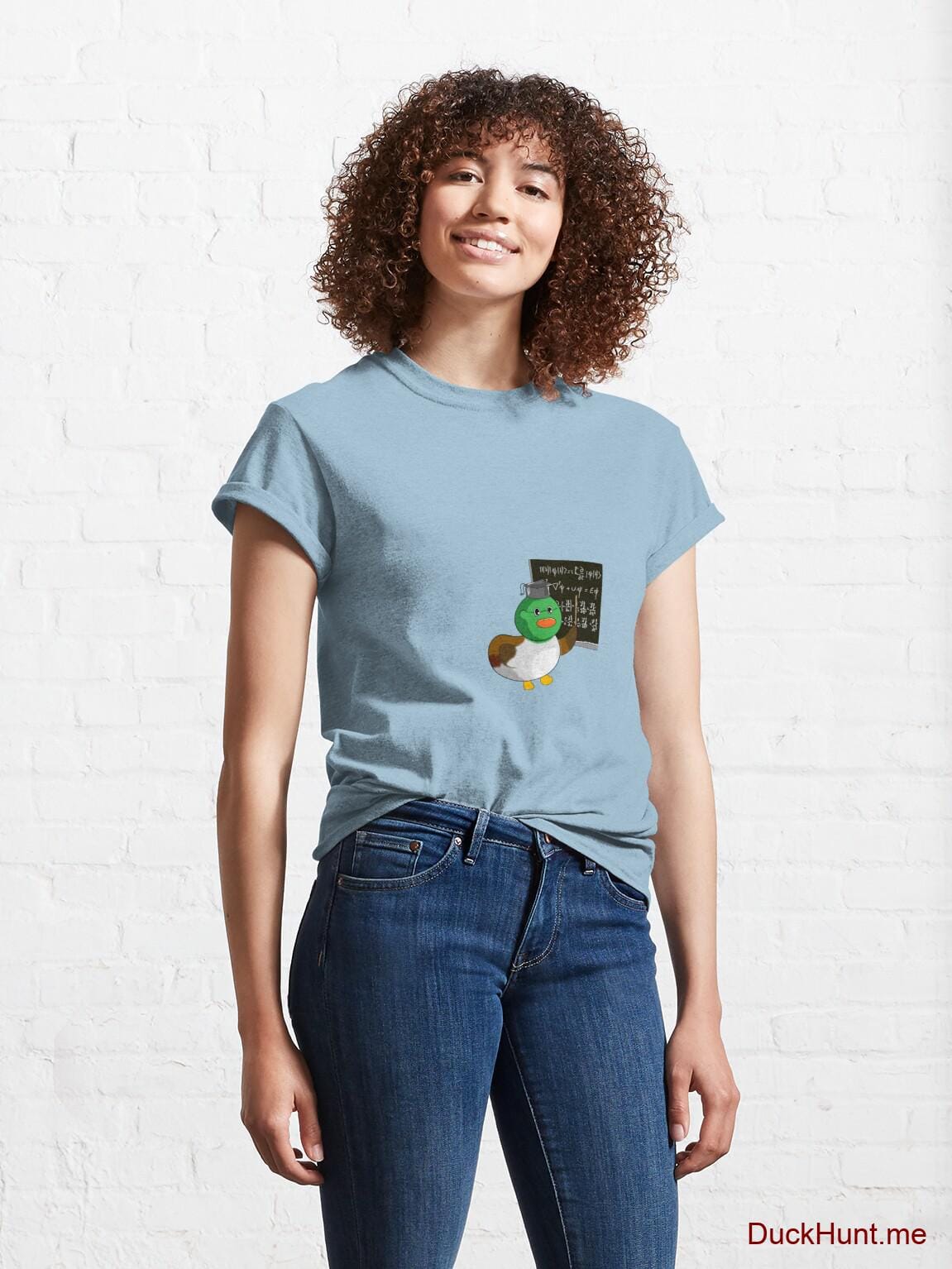 Prof Duck Light Blue Classic T-Shirt (Front printed) alternative image 3