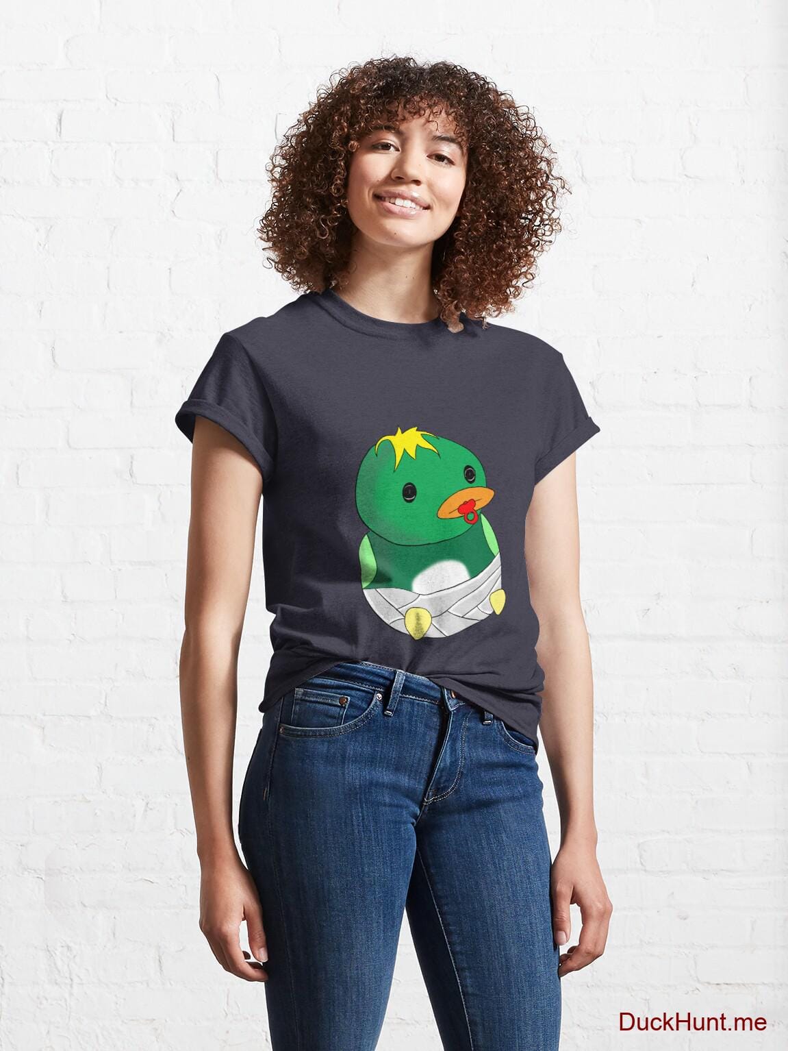 Baby duck Navy Classic T-Shirt (Front printed) alternative image 3