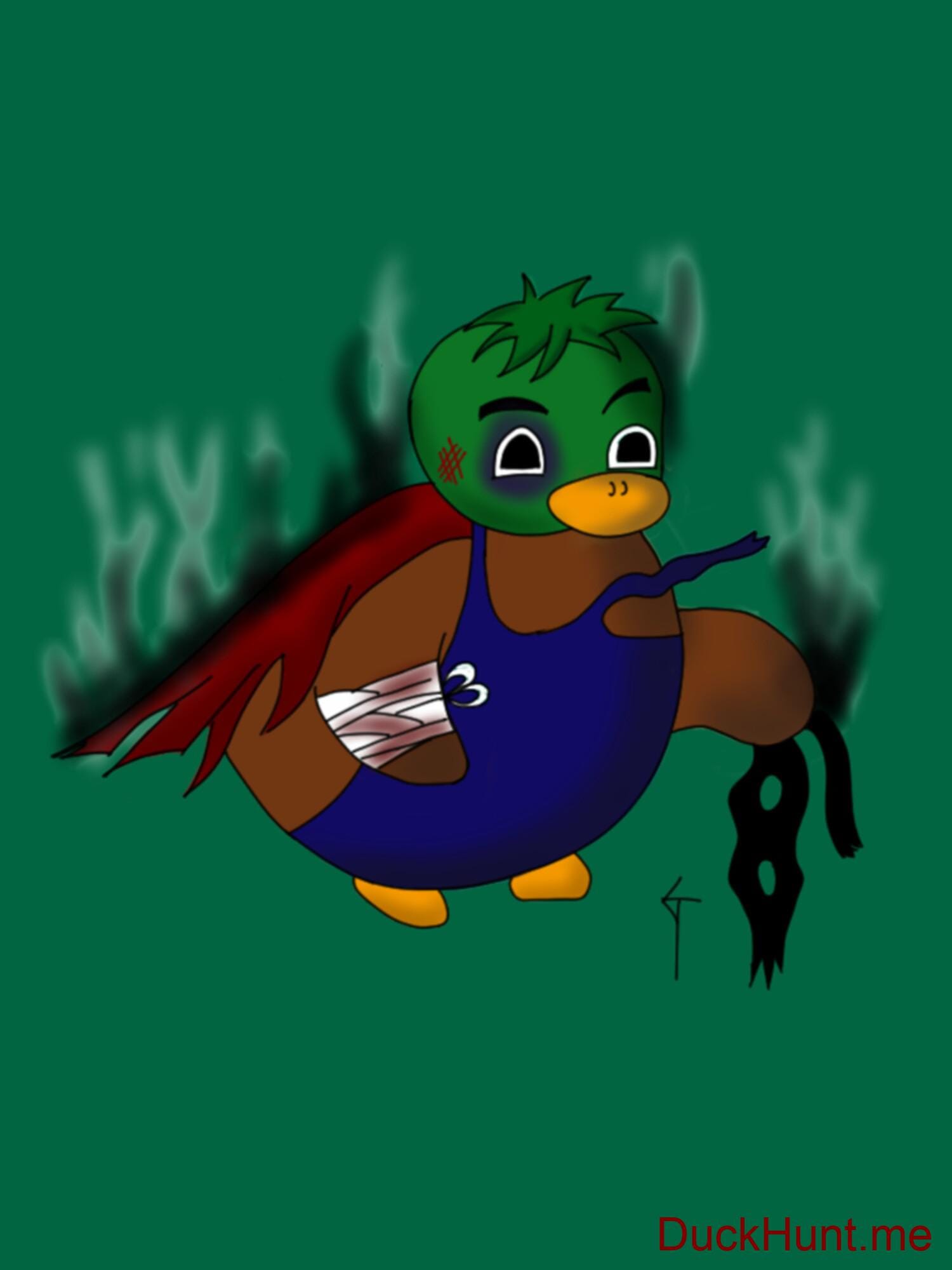 Dead Boss Duck (smoky) Green Classic T-Shirt (Back printed) alternative image 2