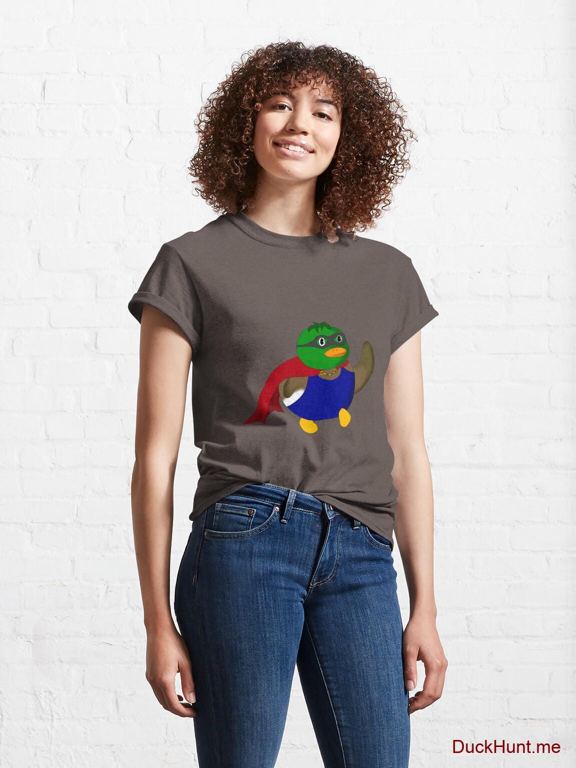Alive Boss Duck Dark Grey Classic T-Shirt (Front printed) alternative image 3