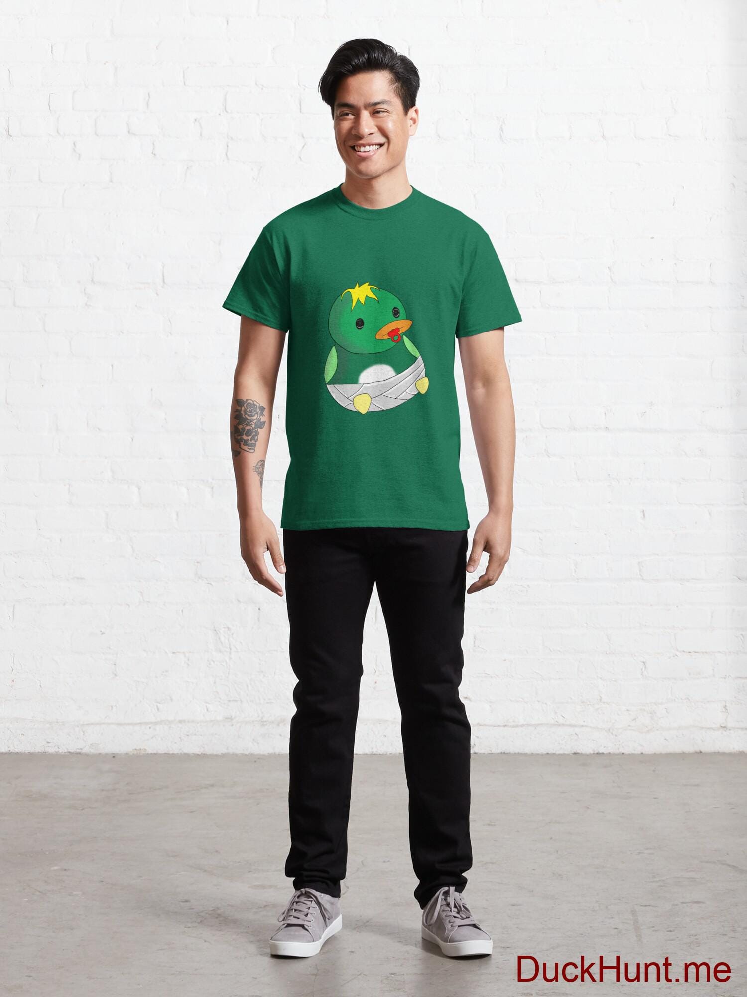 Baby duck Green Classic T-Shirt (Front printed) alternative image 6