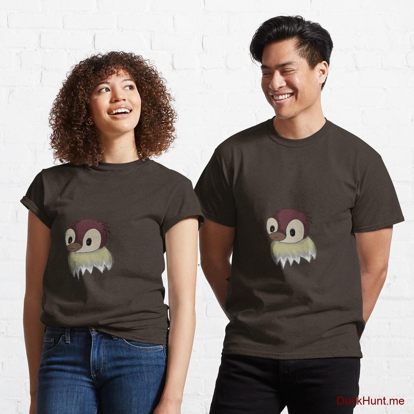 Ghost Duck (fogless) Brown Classic T-Shirt (Front printed)