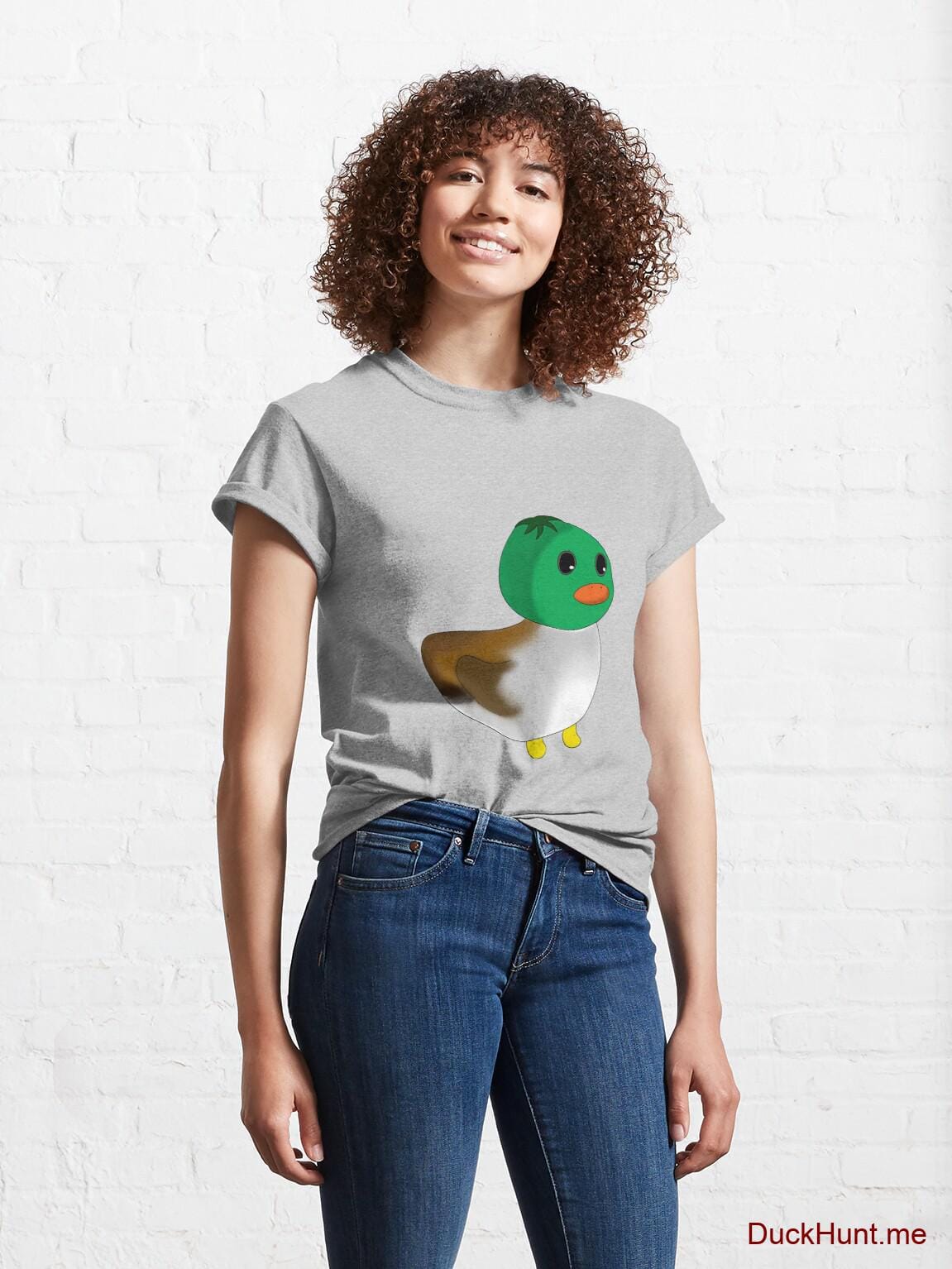 Normal Duck Heather Grey Classic T-Shirt (Front printed) alternative image 3