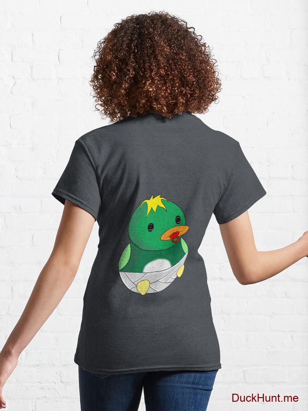 Baby duck Denim Heather Classic T-Shirt (Back printed) alternative image 4