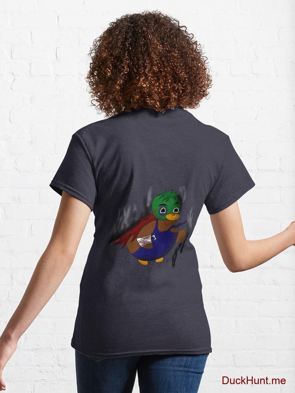 Dead Boss Duck (smoky) Navy Classic T-Shirt (Back printed) alternative image 4