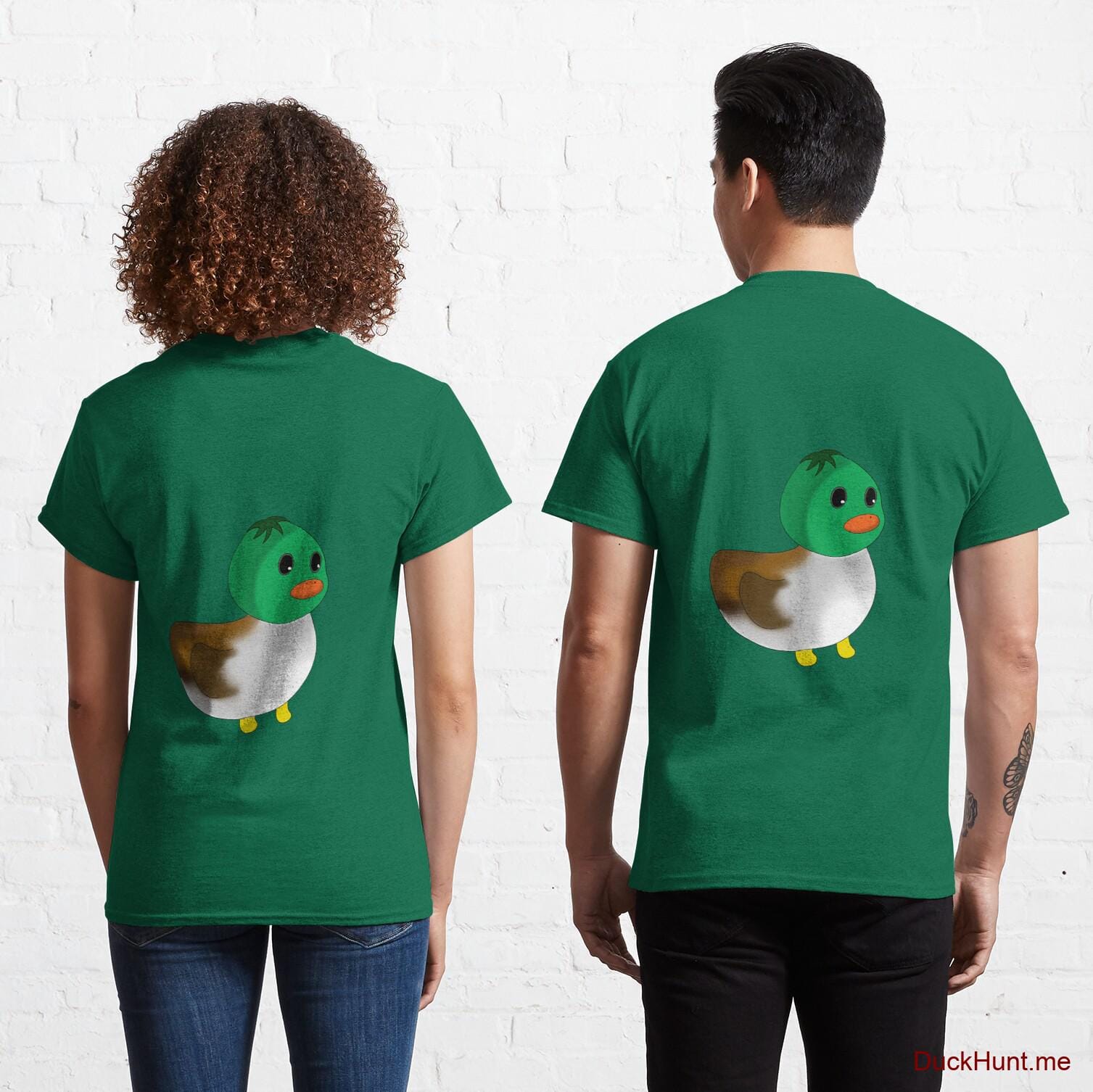 Normal Duck Green Classic T-Shirt (Back printed)