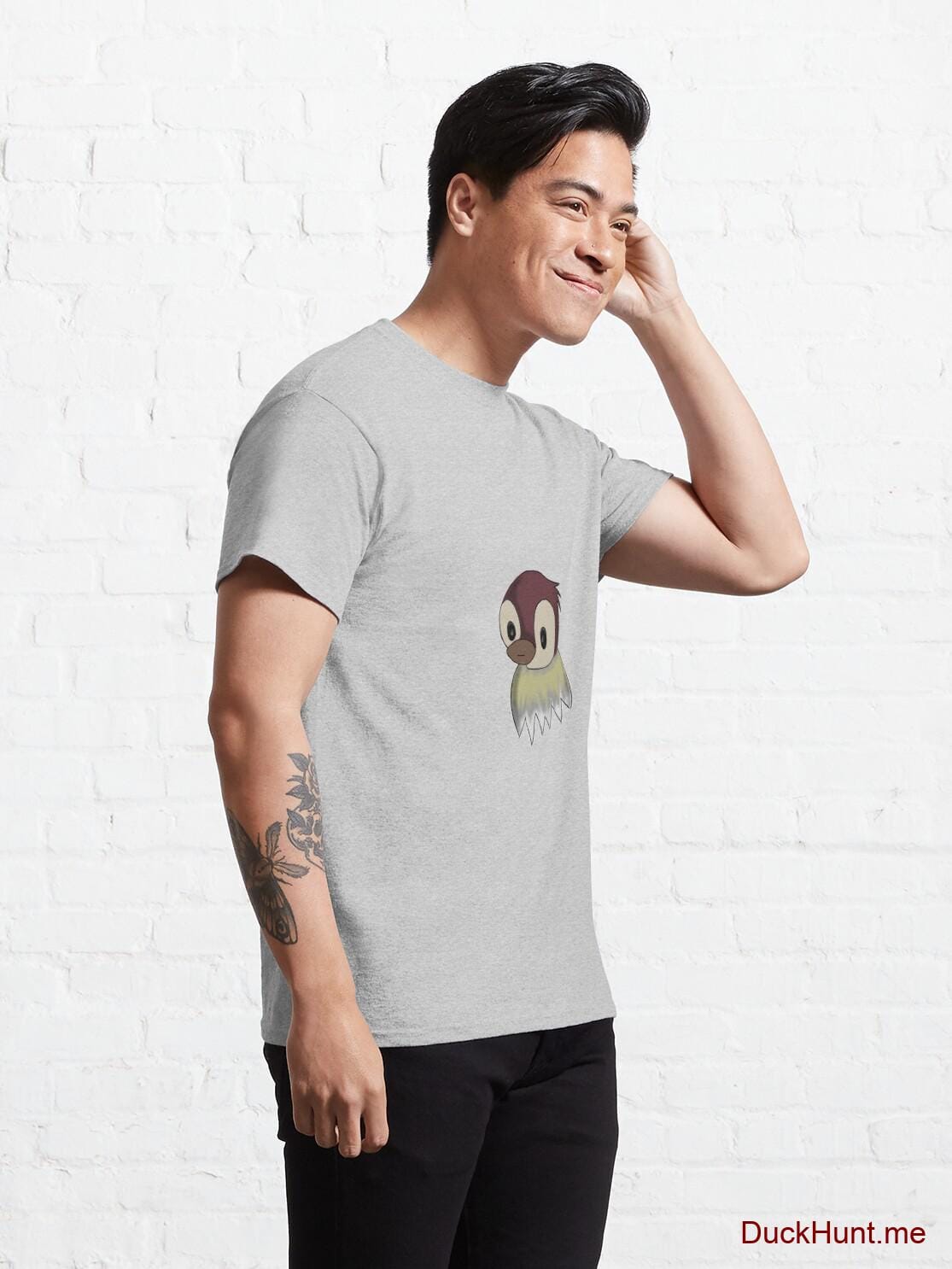 Ghost Duck (fogless) Heather Grey Classic T-Shirt (Front printed) alternative image 4