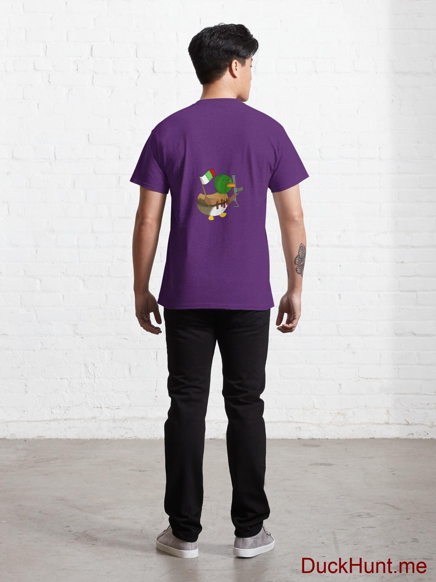 Kamikaze Duck Purple Classic T-Shirt (Back printed) alternative image 3