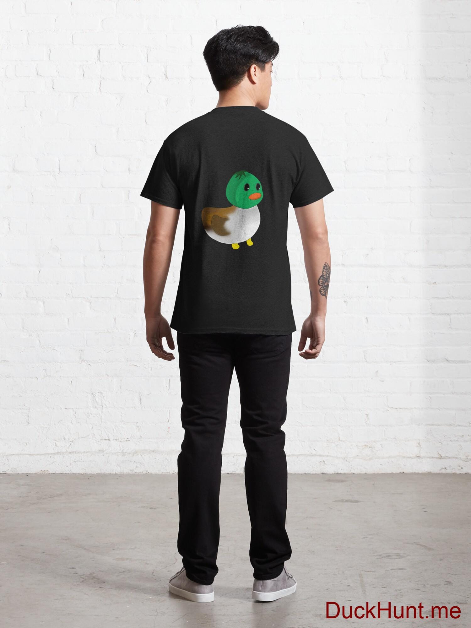 Normal Duck Black Classic T-Shirt (Back printed) alternative image 3